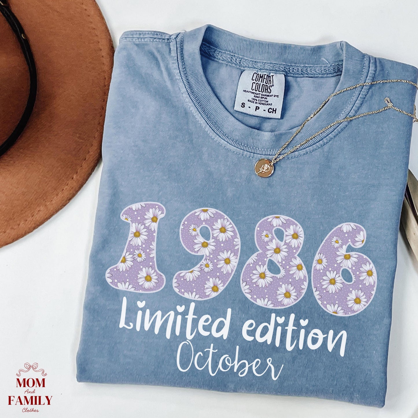 1986 Birthday Sweatshirt, 40th Birthday Gift For Her, Floral 1986 Shirt, Custom Birth Year Crewneck, June Special Edition