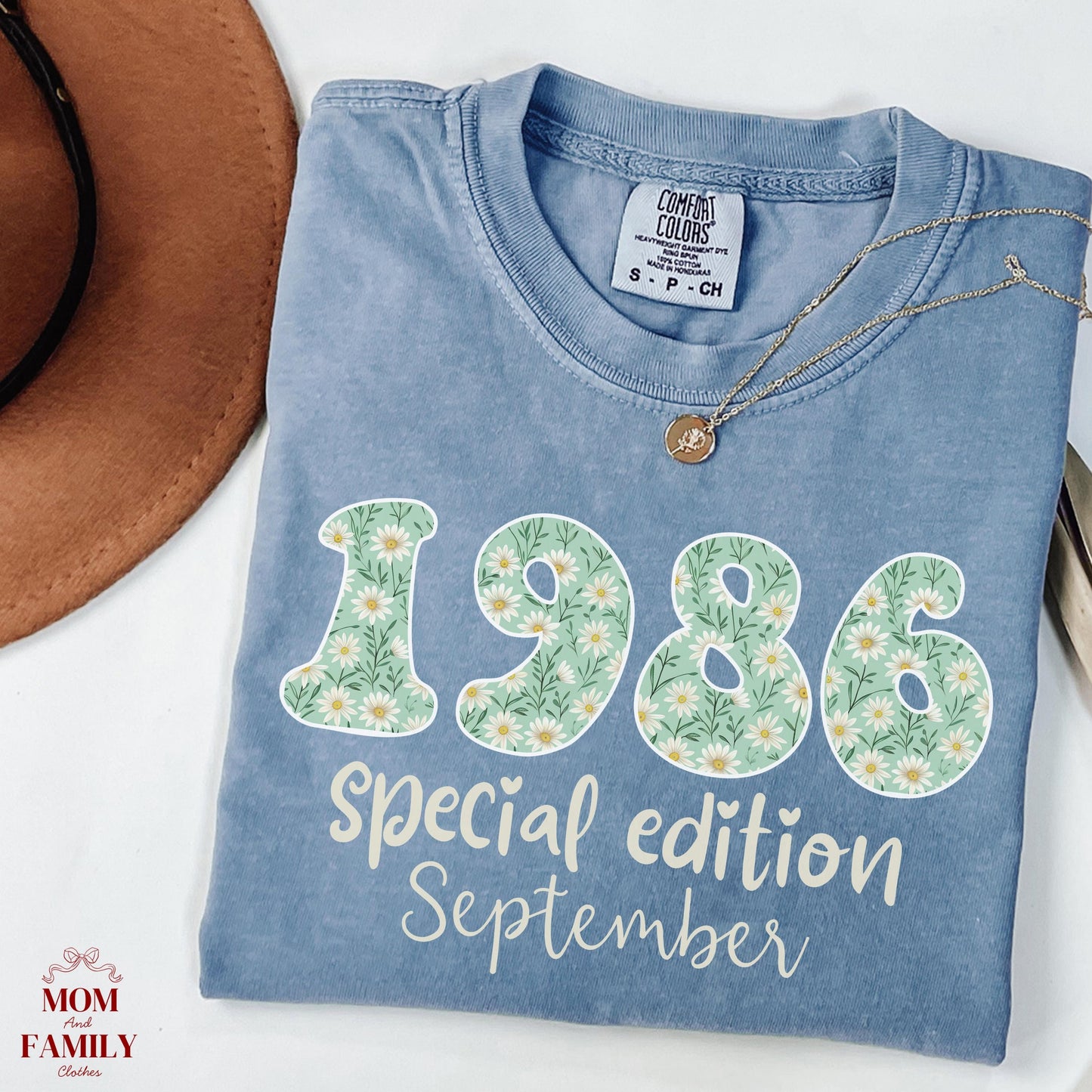 1986 Birthday Sweatshirt, 40th Birthday Gift For Her, Floral 1986 Shirt, Custom Birth Year Crewneck, June Special Edition