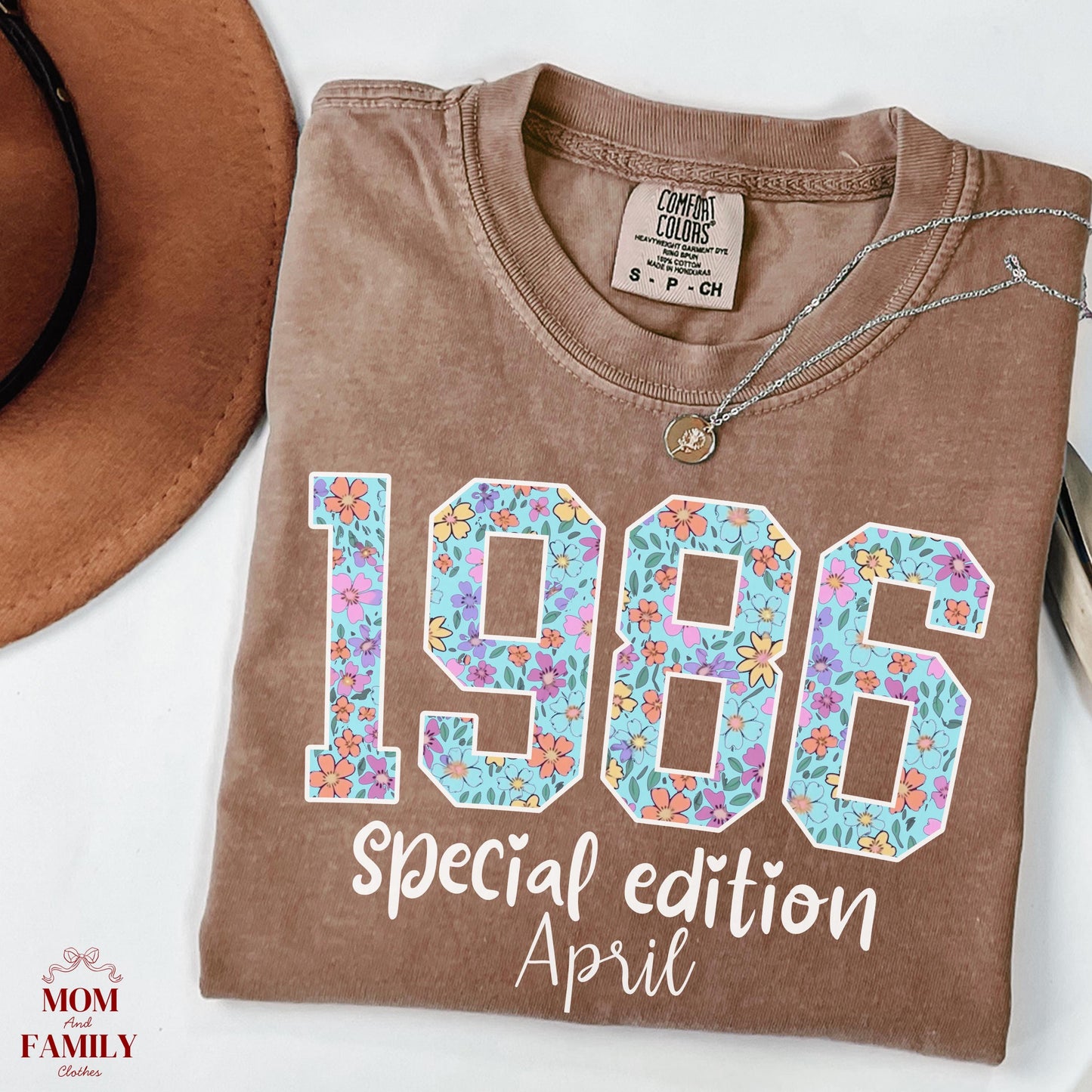 1986 Birthday Sweatshirt, 40th Birthday Gift For Her, Floral 1986 Shirt, Custom Birth Year Crewneck, June Special Edition