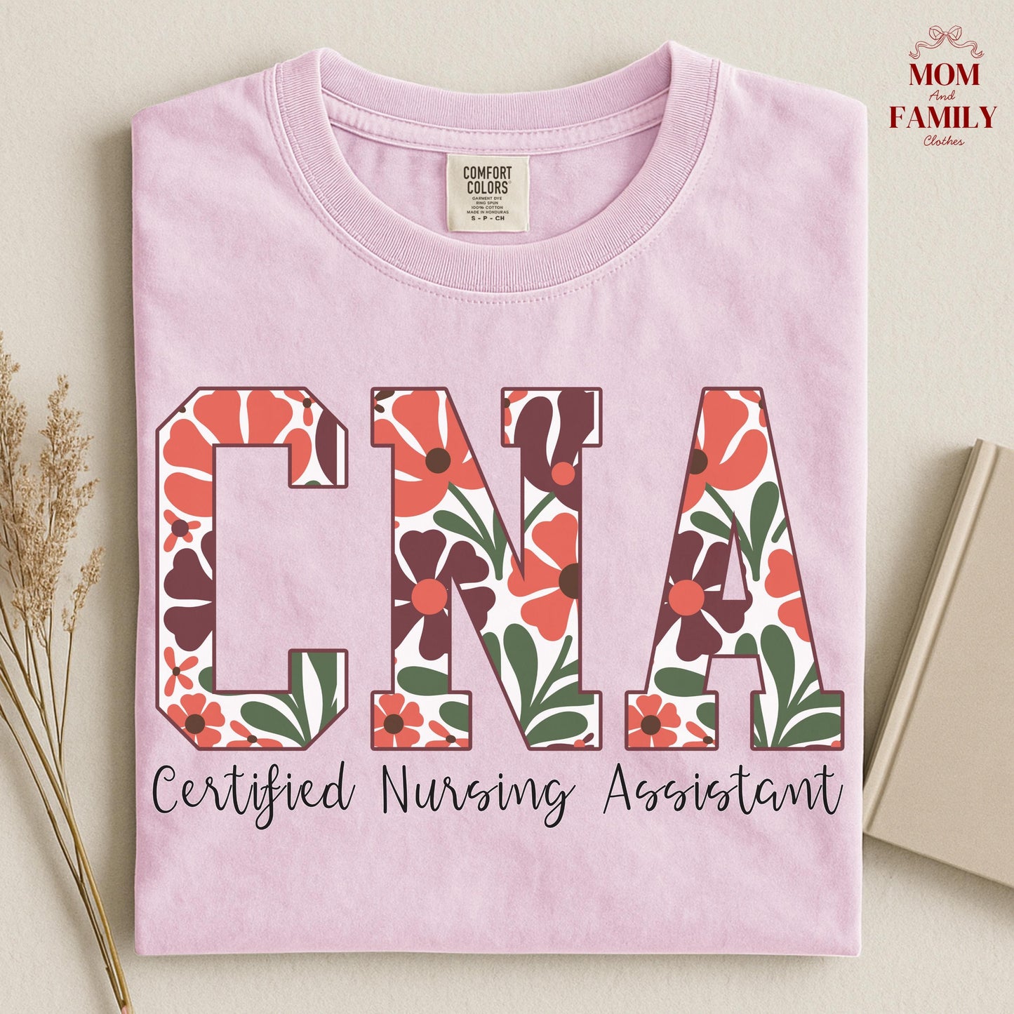 CNA Sweatshirt and Shirt with Name, Certified Nursing Assistant Floral Crewneck, Personalized Nurse Gift, CNA Appreciation Pullover