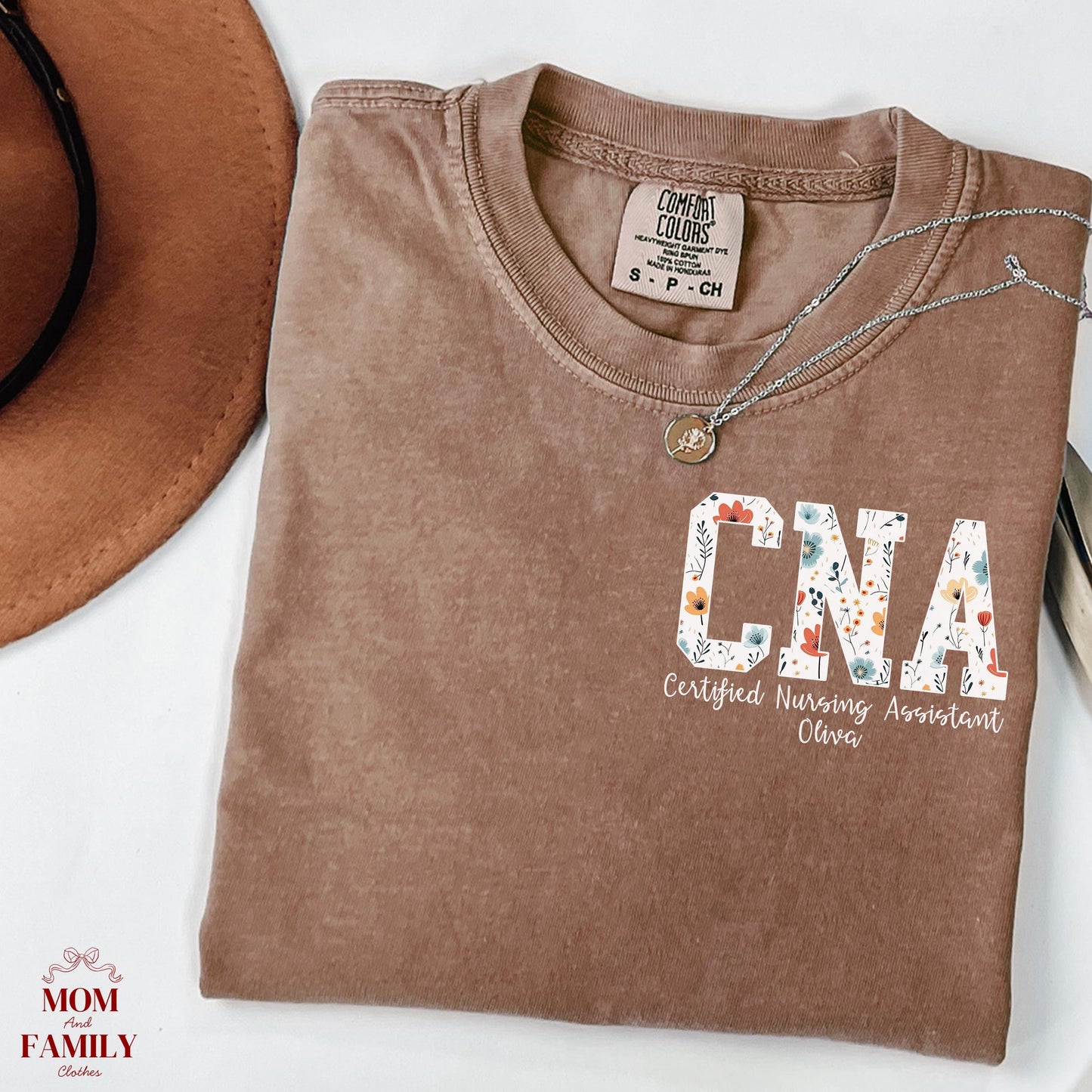 CNA Sweatshirt with Name, Certified Nursing Assistant Floral Crewneck, Personalized Nurse Gift, CNA Appreciation Pullover