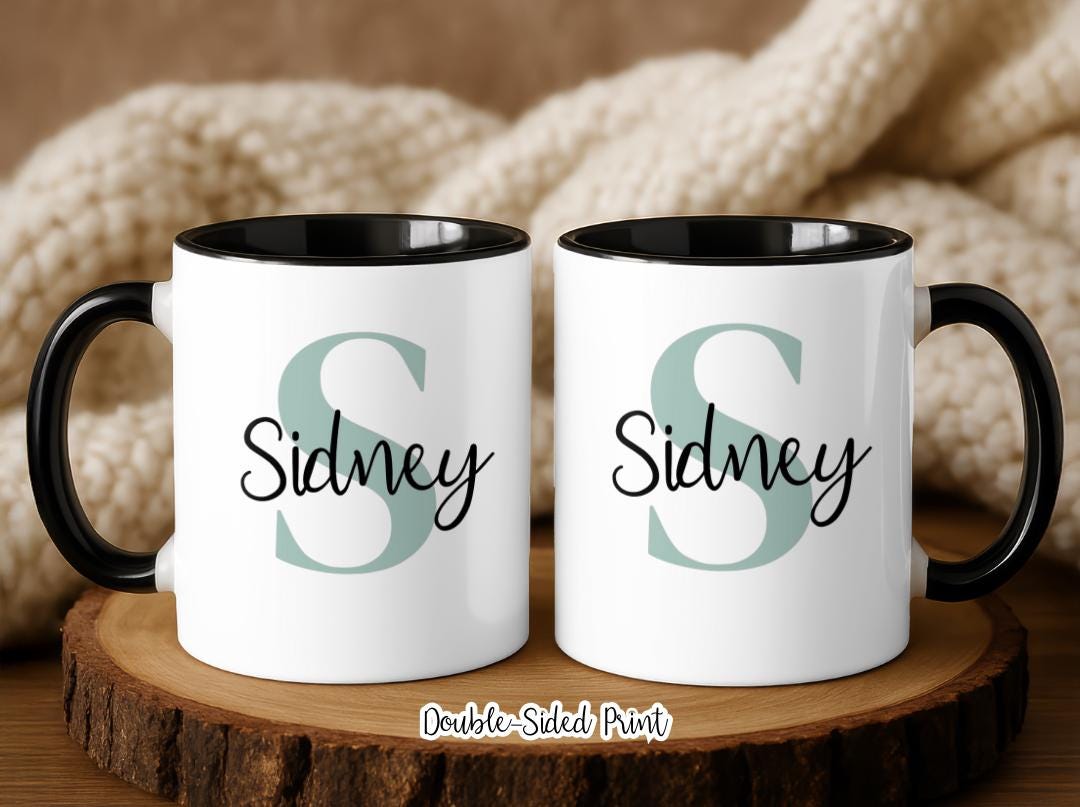 Custom Name & Initial Mug| Personalized Coffee Cup with Name| Monogram Name Mug Gift| Birthday, Christmas, Mother's Day,Bridesmaid Gift Idea