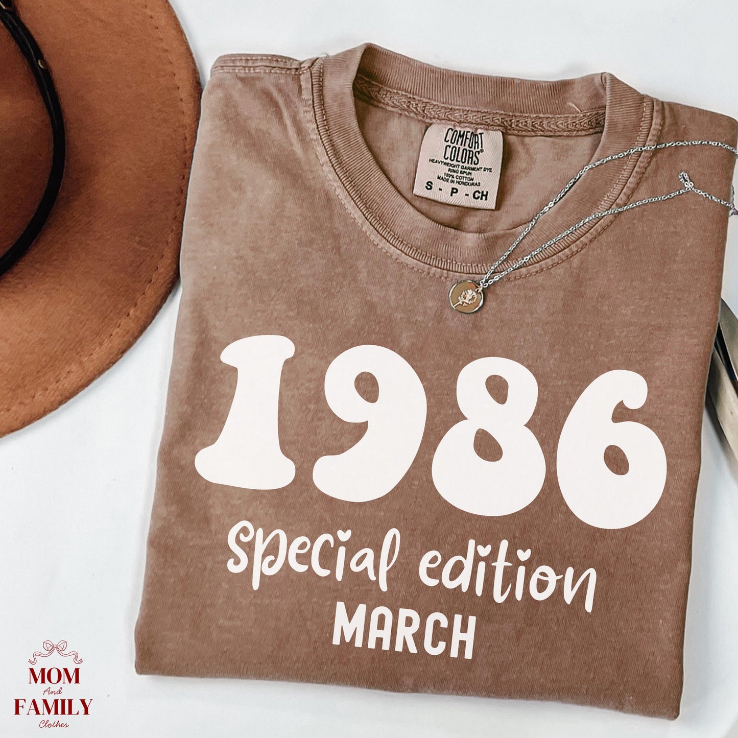 1986 Birthday Shirt, 40th Birthday Gift, Vintage 1986 Sweatshirt, Custom Year Hoodie, Born In 1986 Retro March Edition