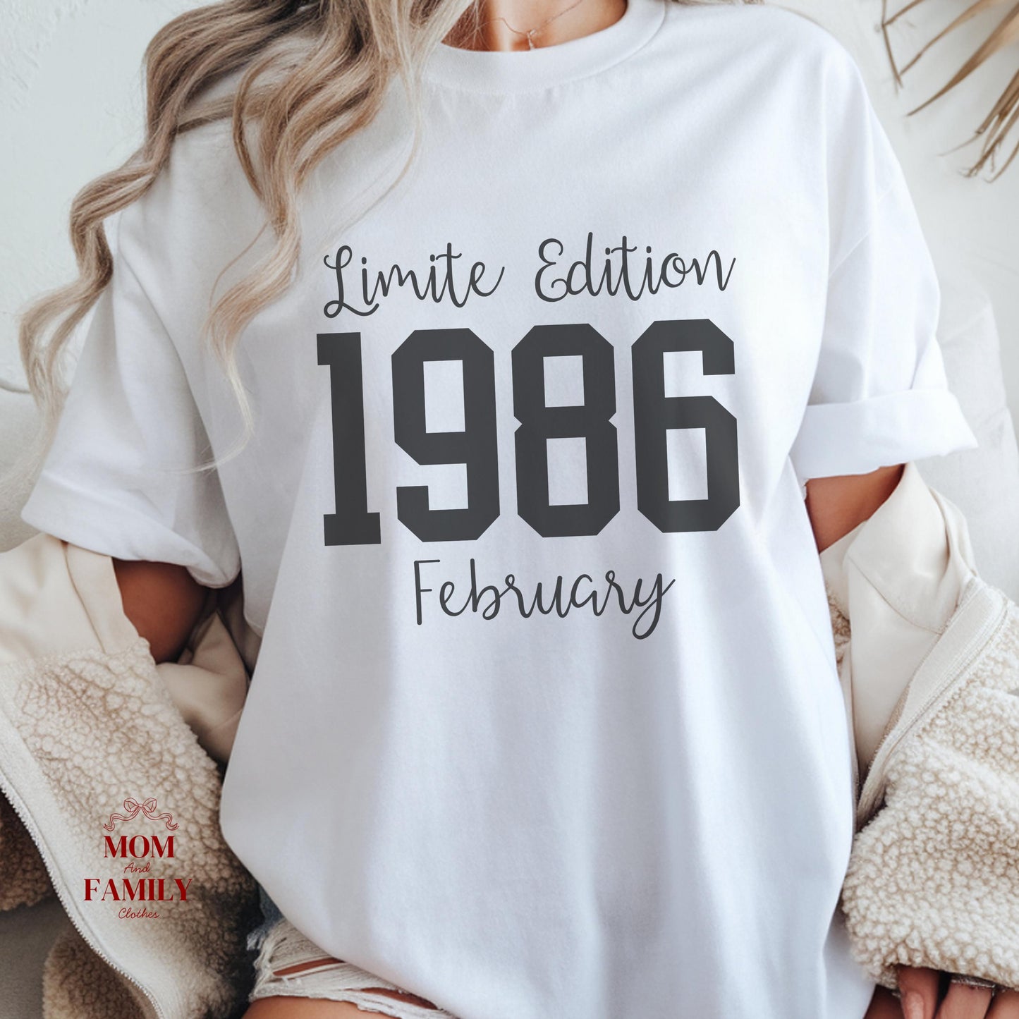 1986 Birthday Shirt, 40th Birthday Gift, Vintage 1986 Sweatshirt, Custom Year Hoodie, Born In 1986 Retro March Edition
