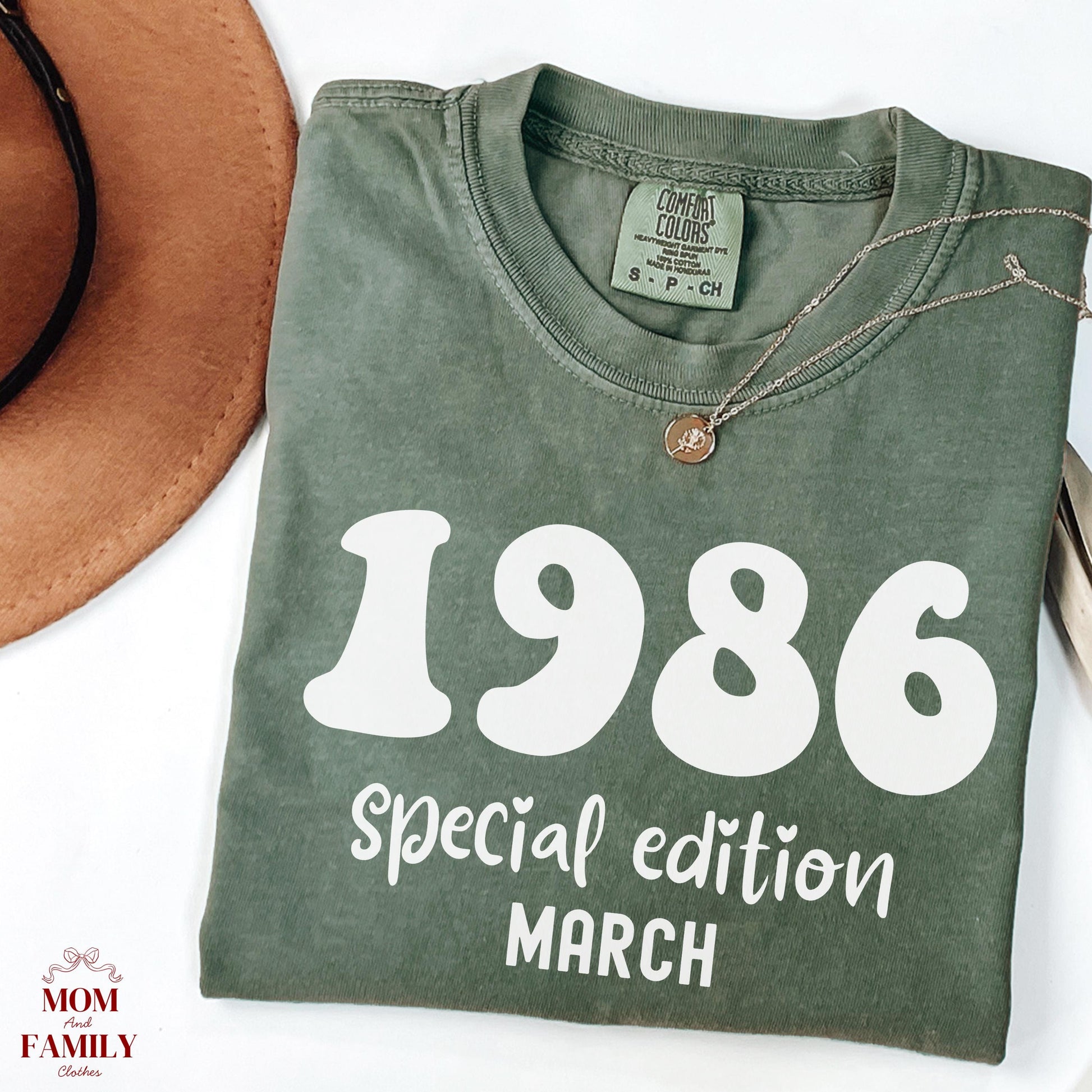 1986 Birthday Shirt, 40th Birthday Gift, Vintage 1986 Sweatshirt, Custom Year Hoodie, Born In 1986 Retro March Edition