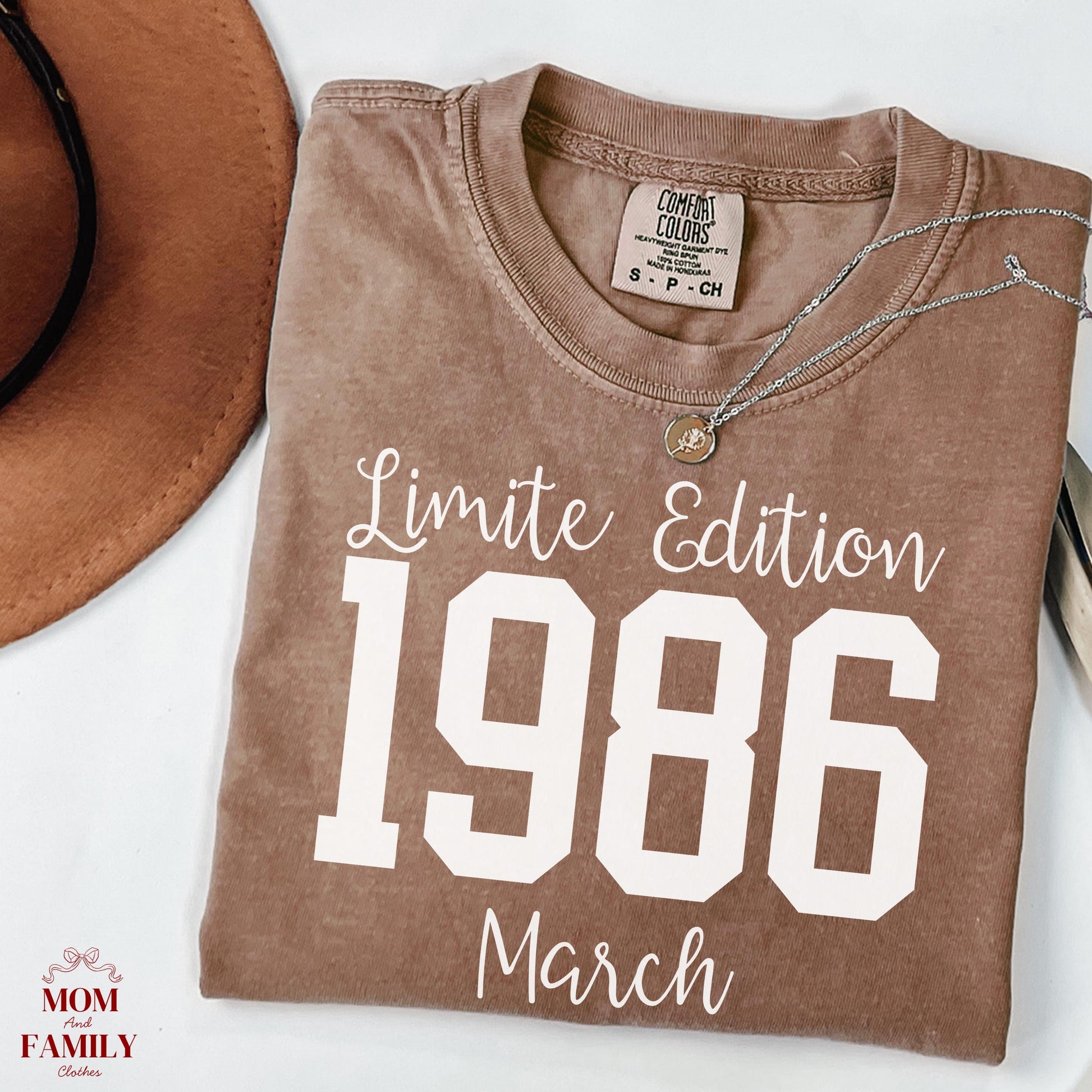 1986 Birthday Shirt, 40th Birthday Gift, Vintage 1986 Sweatshirt, Custom Year Hoodie, Born In 1986 Retro March Edition
