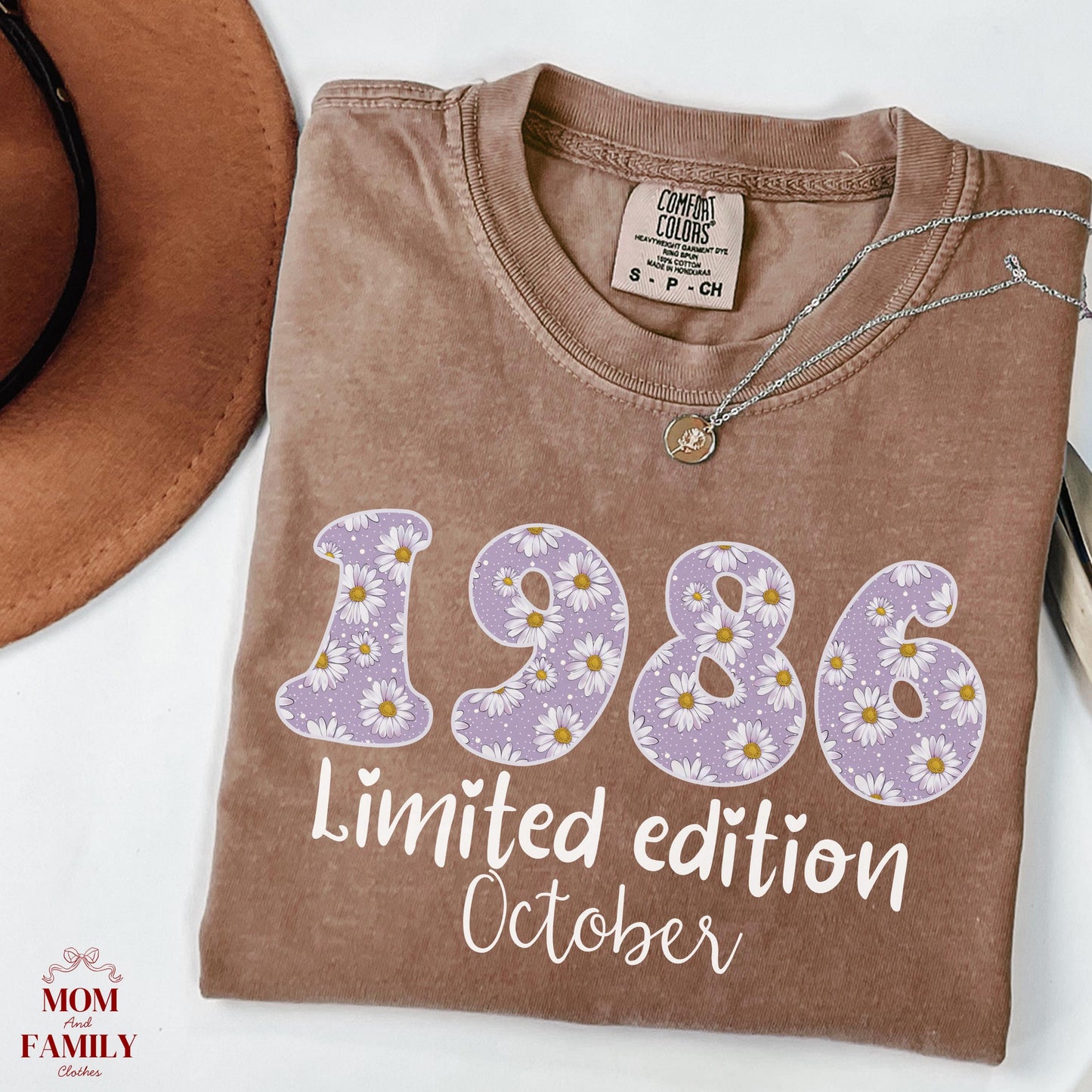 1986 Birthday Sweatshirt, 40th Birthday Gift For Her, Floral 1986 Shirt, Custom Birth Year Crewneck, June Special Edition