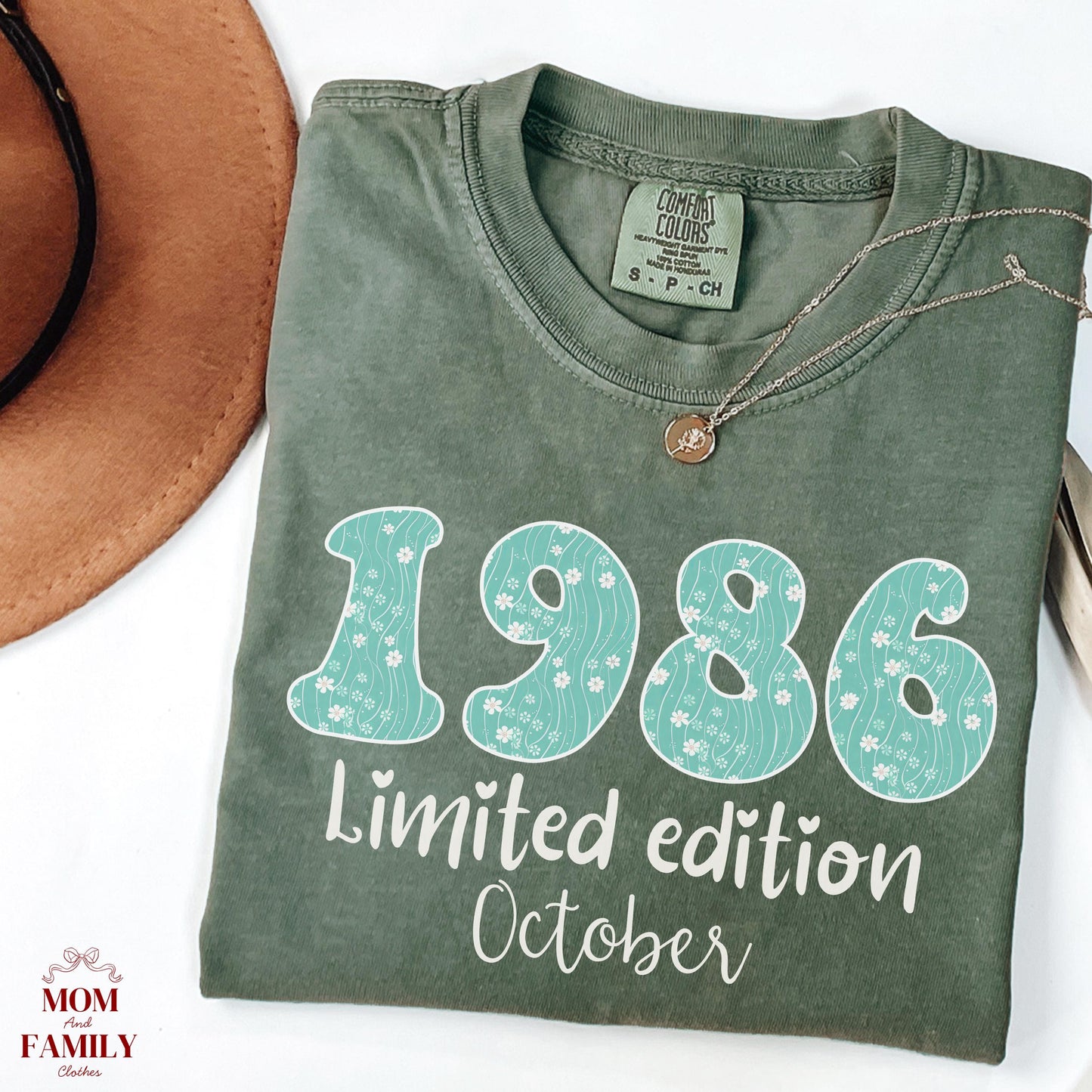 1986 Birthday Sweatshirt, 40th Birthday Gift For Her, Floral 1986 Shirt, Custom Birth Year Crewneck, June Special Edition