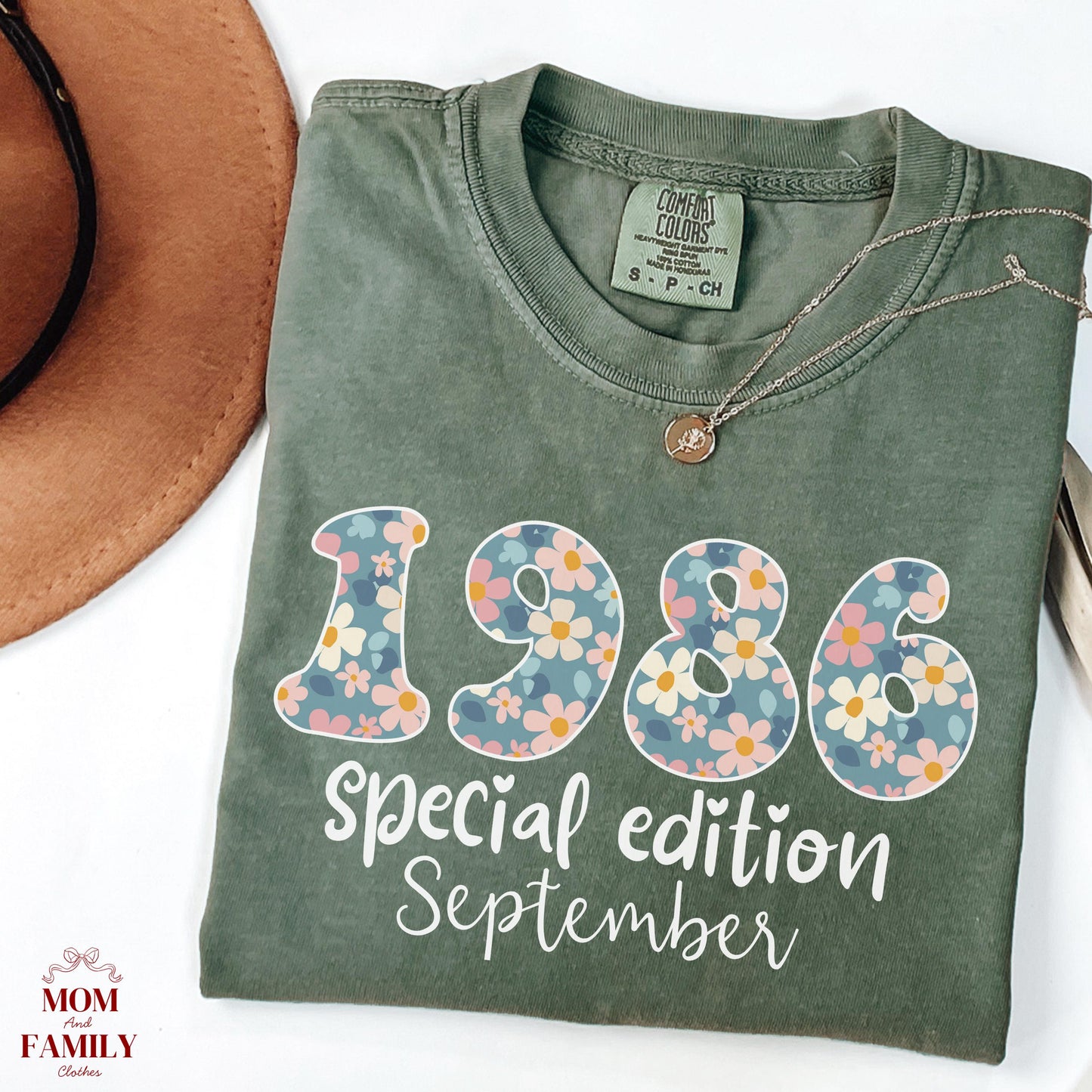 1986 Birthday Sweatshirt, 40th Birthday Gift For Her, Floral 1986 Shirt, Custom Birth Year Crewneck, June Special Edition