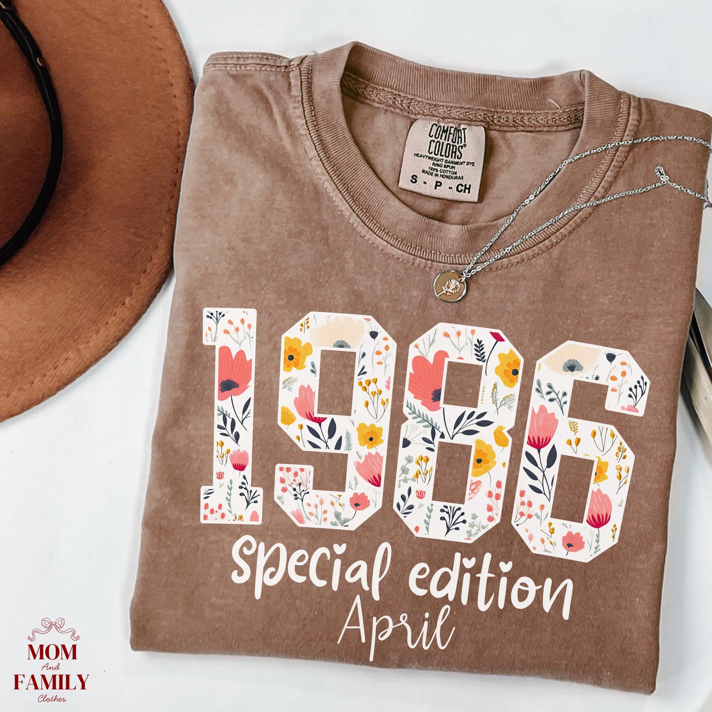 1986 Birthday Sweatshirt, 40th Birthday Gift For Her, Floral 1986 Shirt, Custom Birth Year Crewneck, June Special Edition