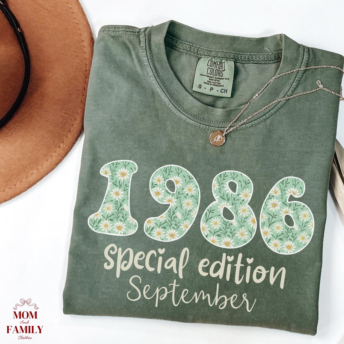 1986 Birthday Sweatshirt, 40th Birthday Gift For Her, Floral 1986 Shirt, Custom Birth Year Crewneck, June Special Edition