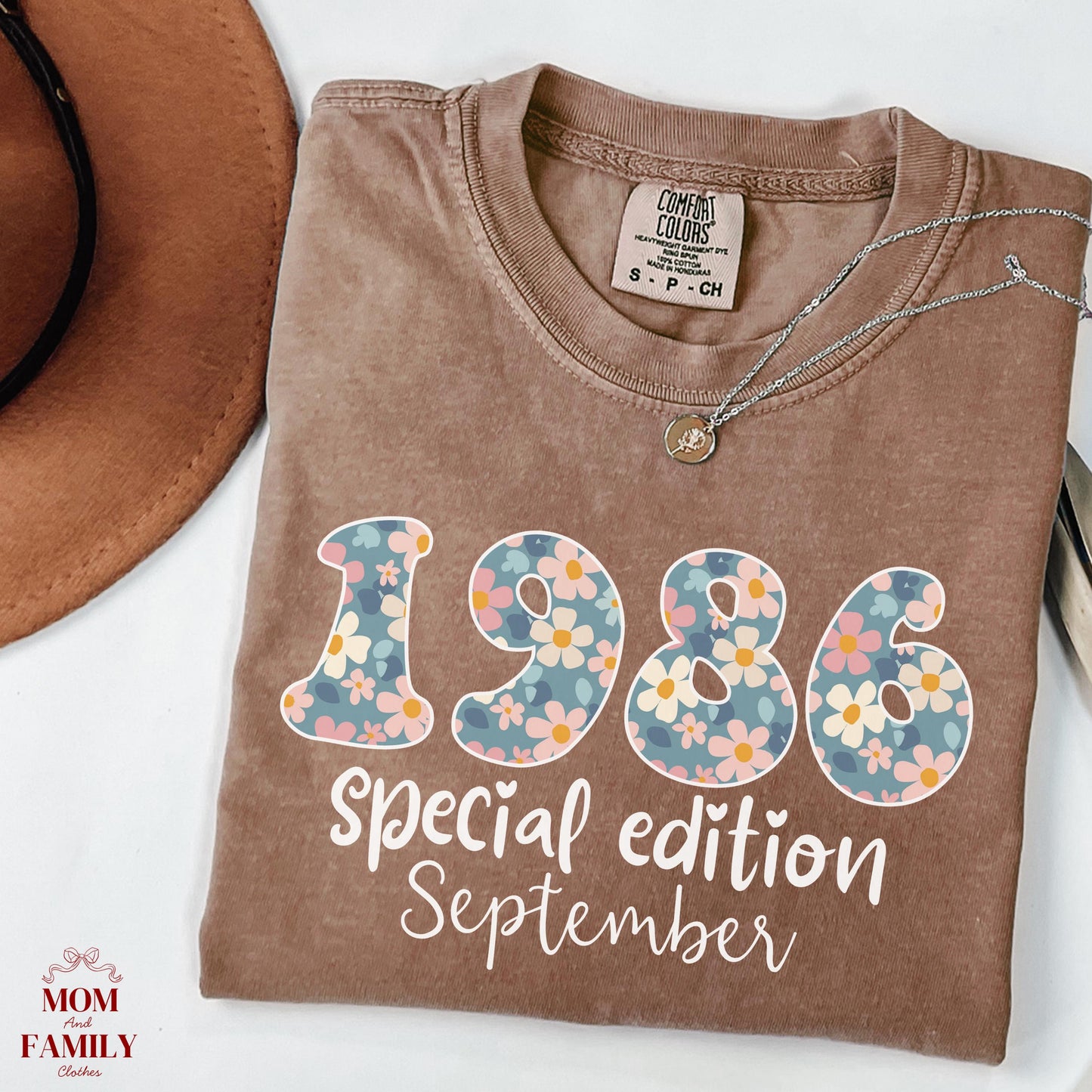 1986 Birthday Sweatshirt, 40th Birthday Gift For Her, Floral 1986 Shirt, Custom Birth Year Crewneck, June Special Edition