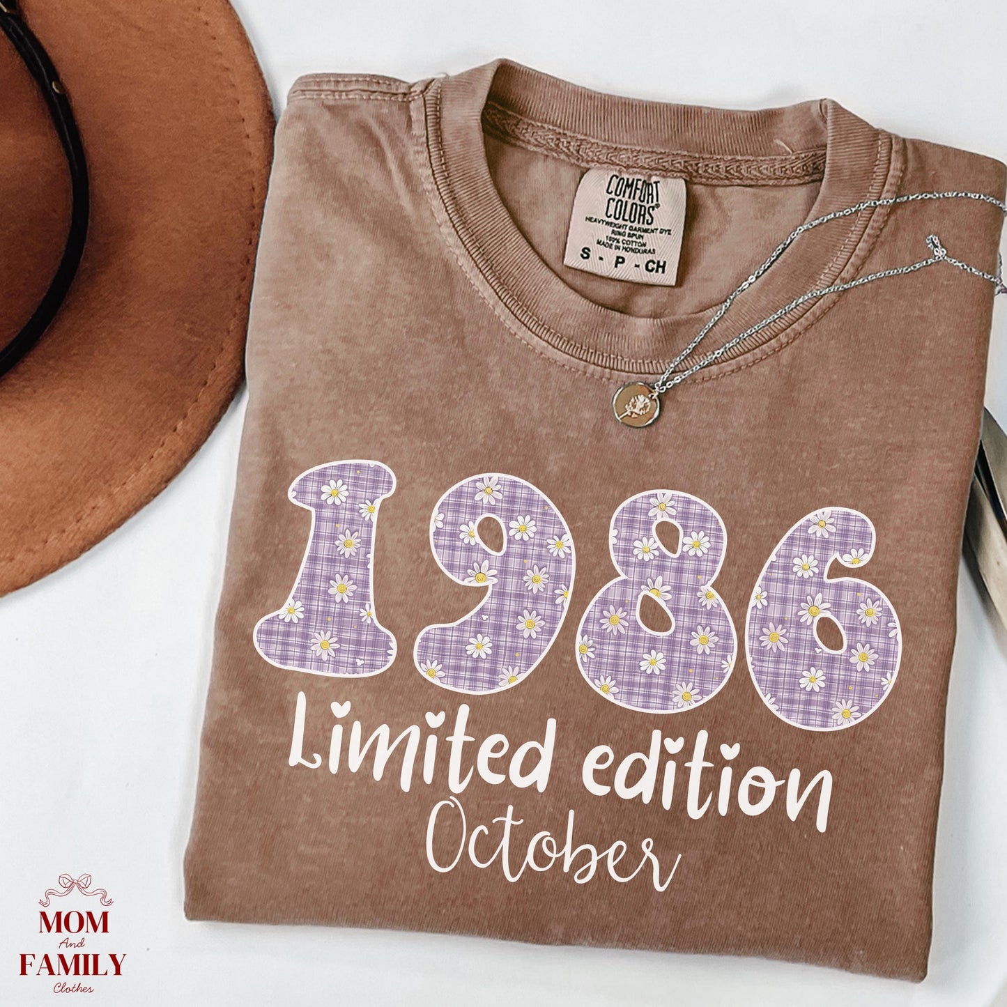 1986 Birthday Sweatshirt, 40th Birthday Gift For Her, Floral 1986 Shirt, Custom Birth Year Crewneck, June Special Edition