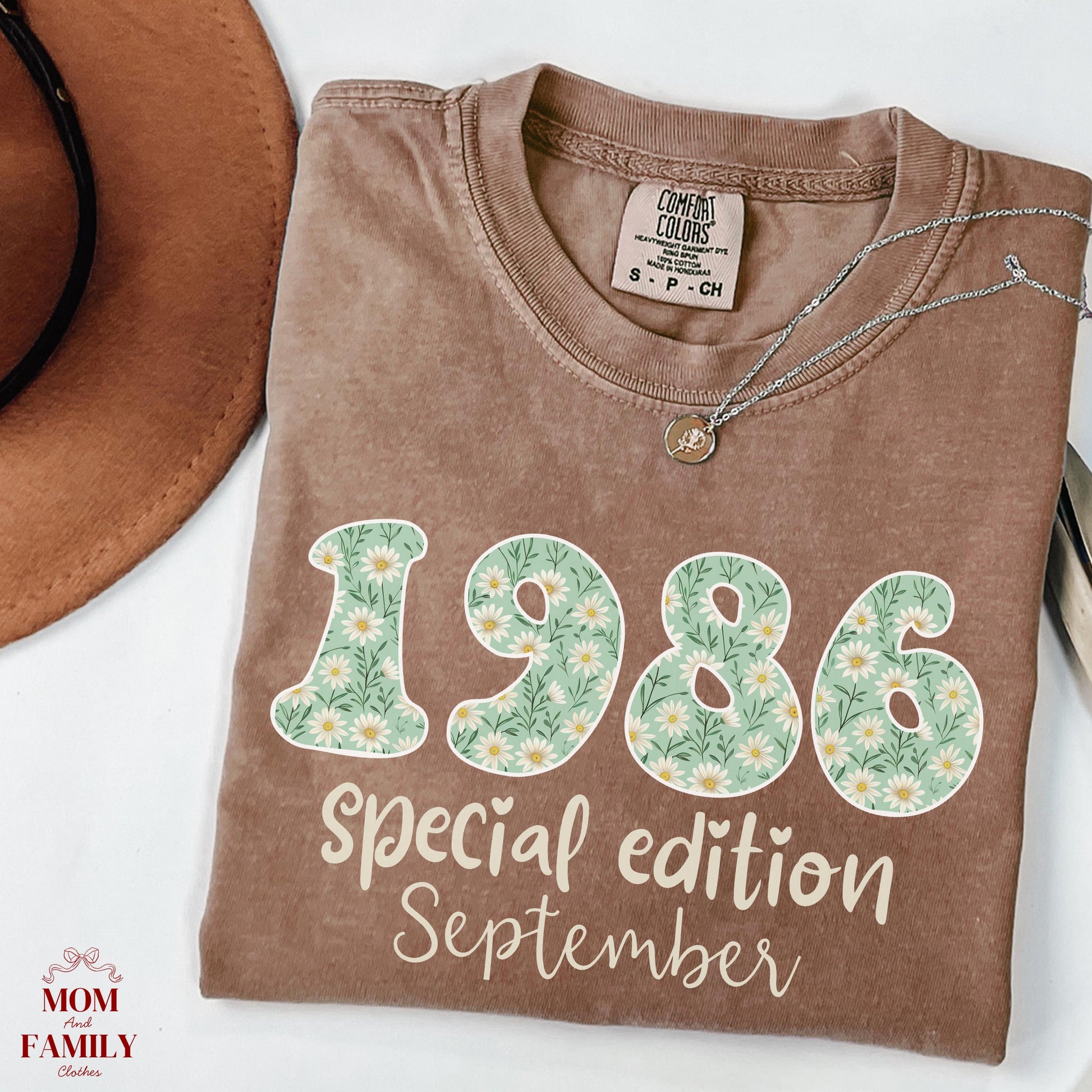 1986 Birthday Sweatshirt, 40th Birthday Gift For Her, Floral 1986 Shirt, Custom Birth Year Crewneck, June Special Edition