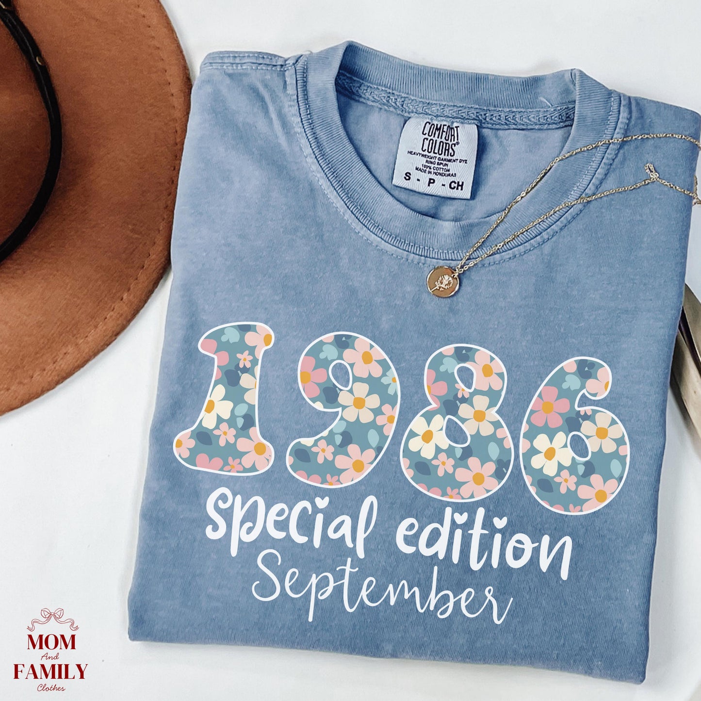 1986 Birthday Sweatshirt, 40th Birthday Gift For Her, Floral 1986 Shirt, Custom Birth Year Crewneck, June Special Edition