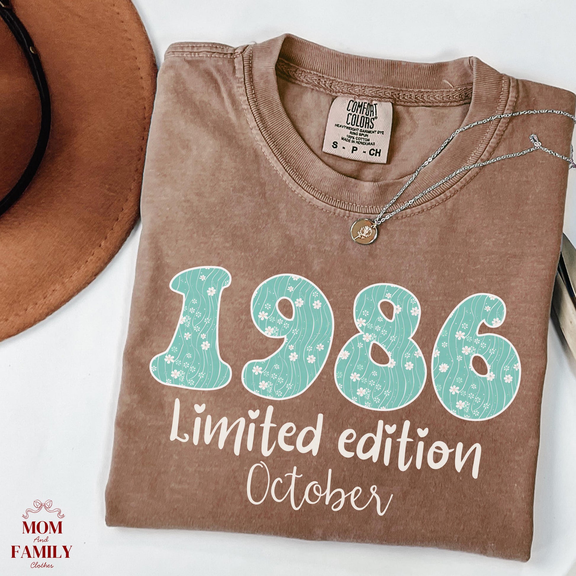 1986 Birthday Sweatshirt, 40th Birthday Gift For Her, Floral 1986 Shirt, Custom Birth Year Crewneck, June Special Edition