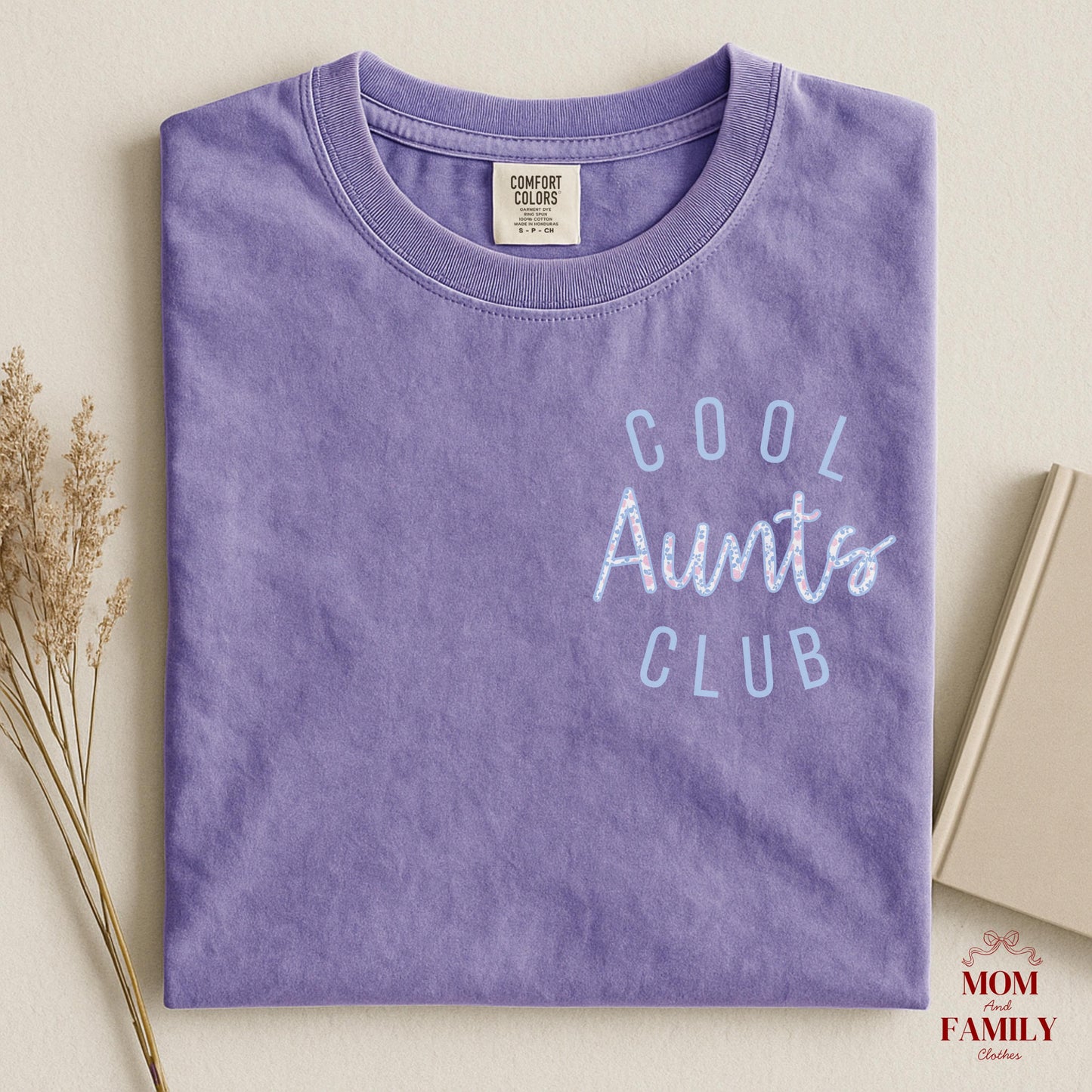 Comfort Colors® Cool Aunts Club Shirt, New Aunt Gift Idea, Pregnancy Reveal Tee, Trendy Auntie Shirt, Baby Announcement For Her