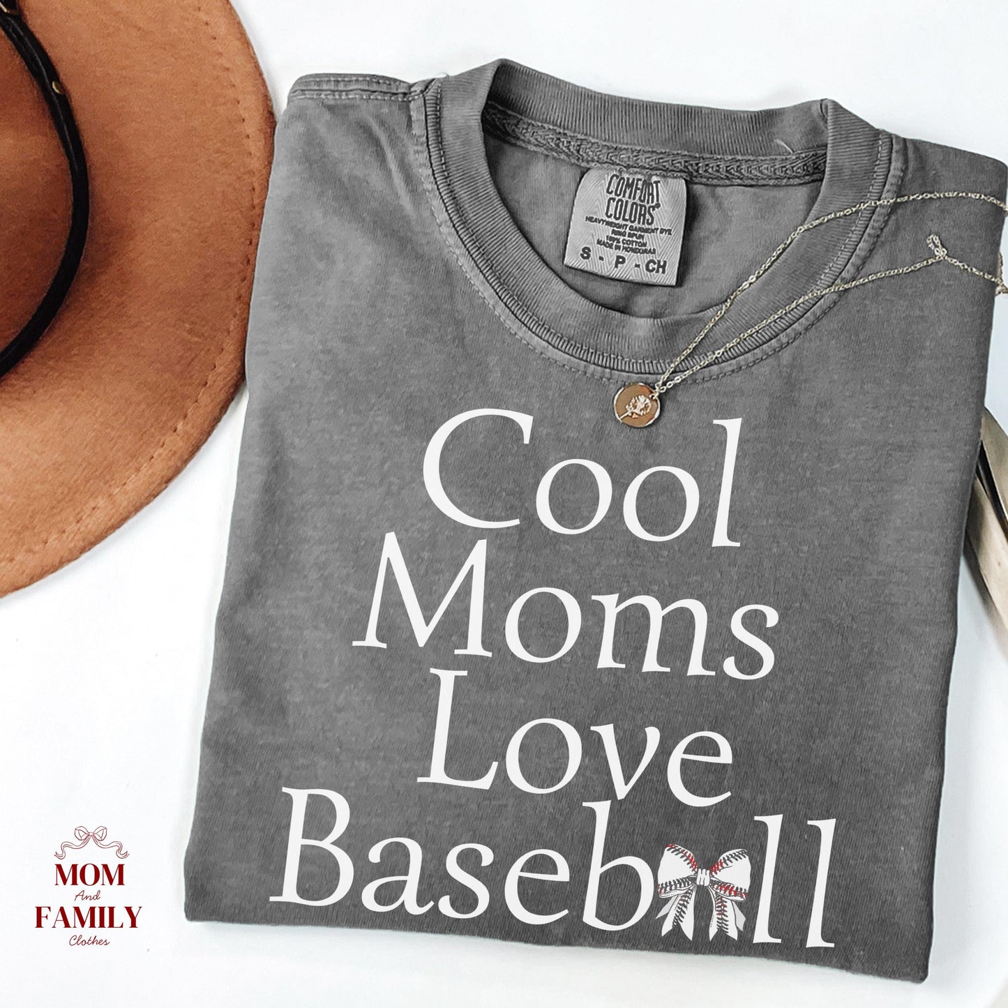 Comfort Colors® Cool Moms Love Baseball Shirt, Funny Baseball Mom Tee, Sports Mama Gift, Game Day Outfit, Mother's Day Baseball Shirt