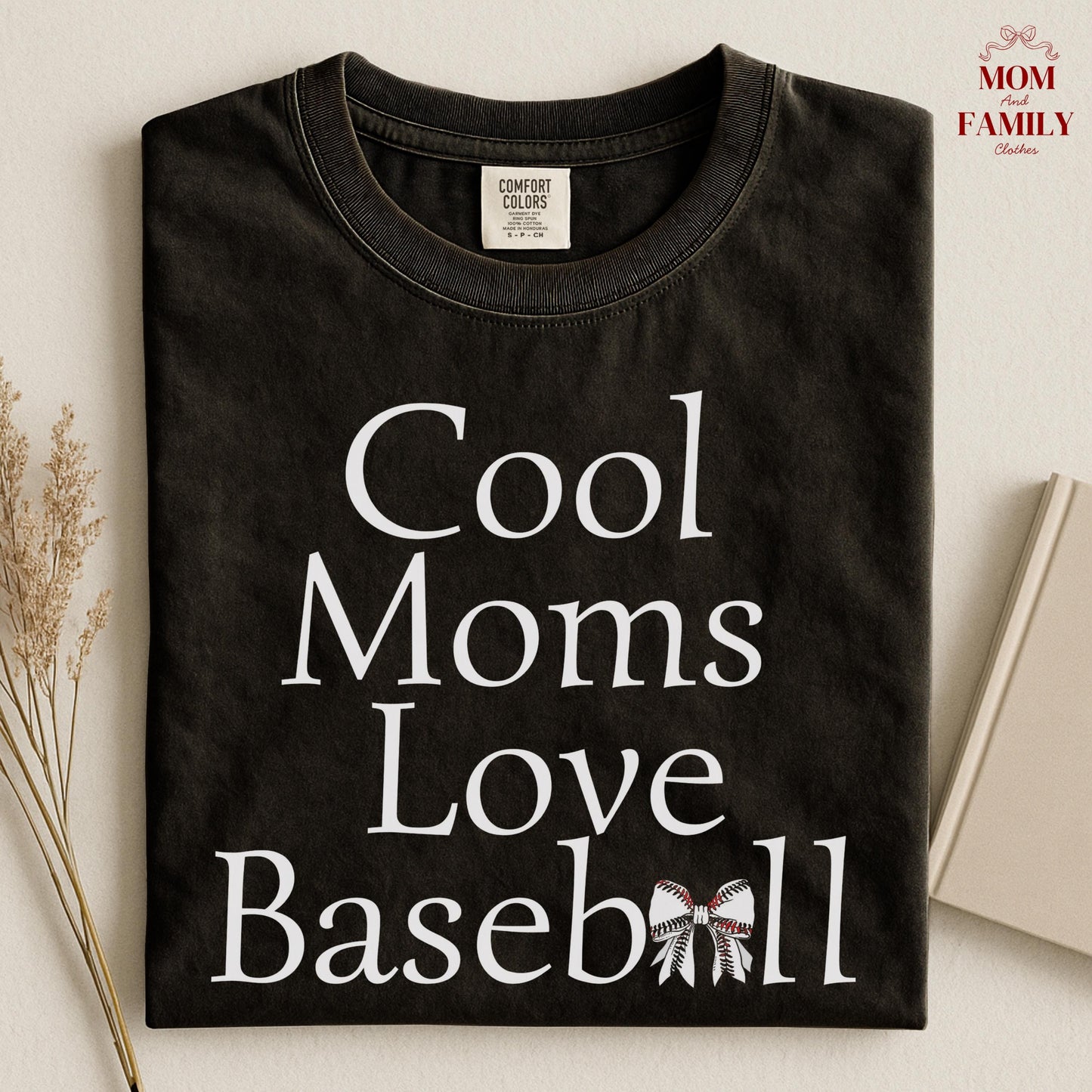 Comfort Colors® Cool Moms Love Baseball Shirt, Funny Baseball Mom Tee, Sports Mama Gift, Game Day Outfit, Mother's Day Baseball Shirt