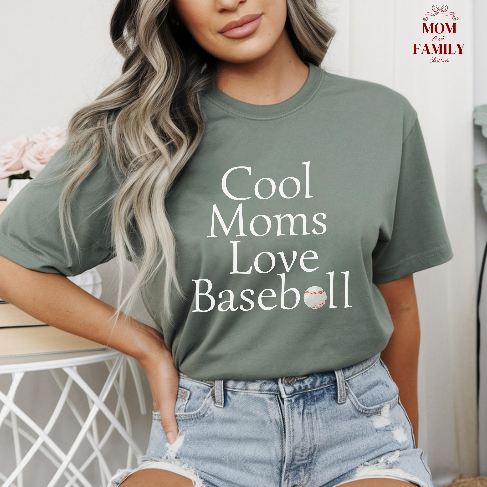 Comfort Colors® Cool Moms Love Baseball Shirt, Funny Baseball Mom Tee, Sports Mama Gift, Game Day Outfit, Mother's Day Baseball Shirt