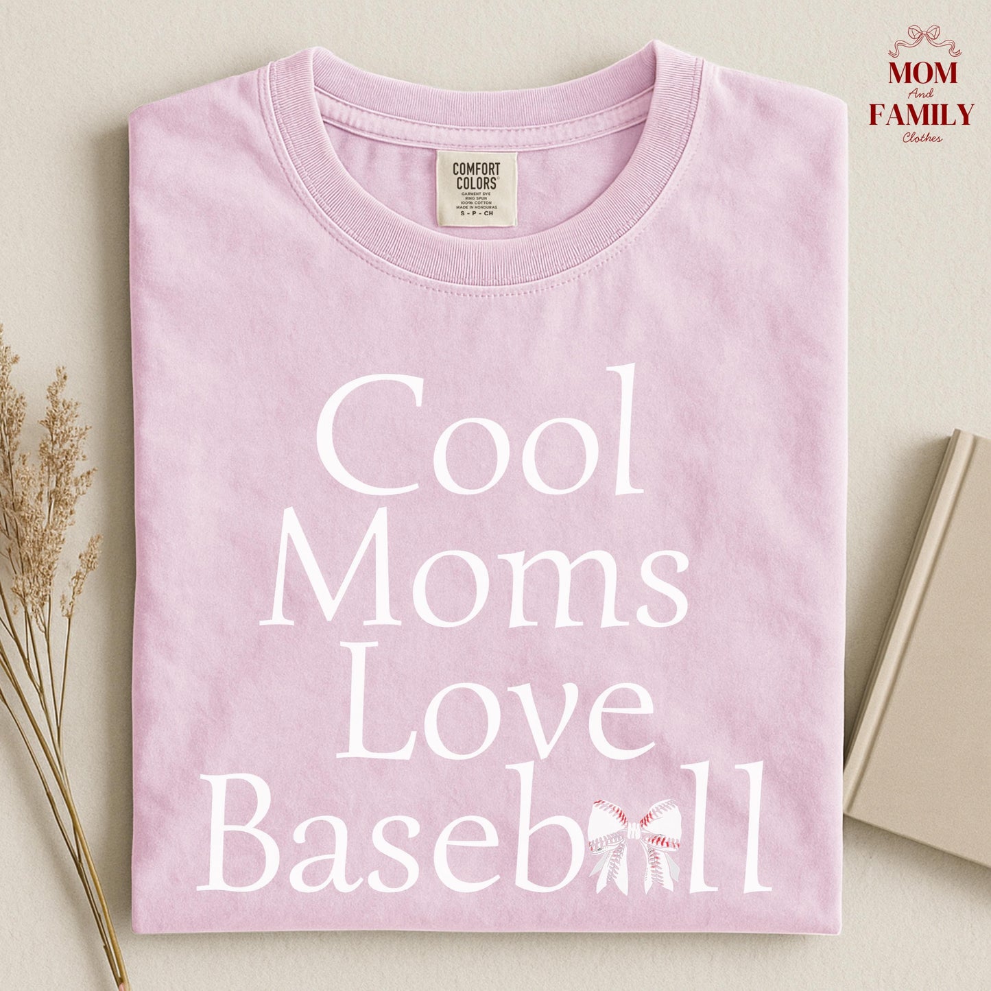 Comfort Colors® Cool Moms Love Baseball Shirt, Funny Baseball Mom Tee, Sports Mama Gift, Game Day Outfit, Mother's Day Baseball Shirt