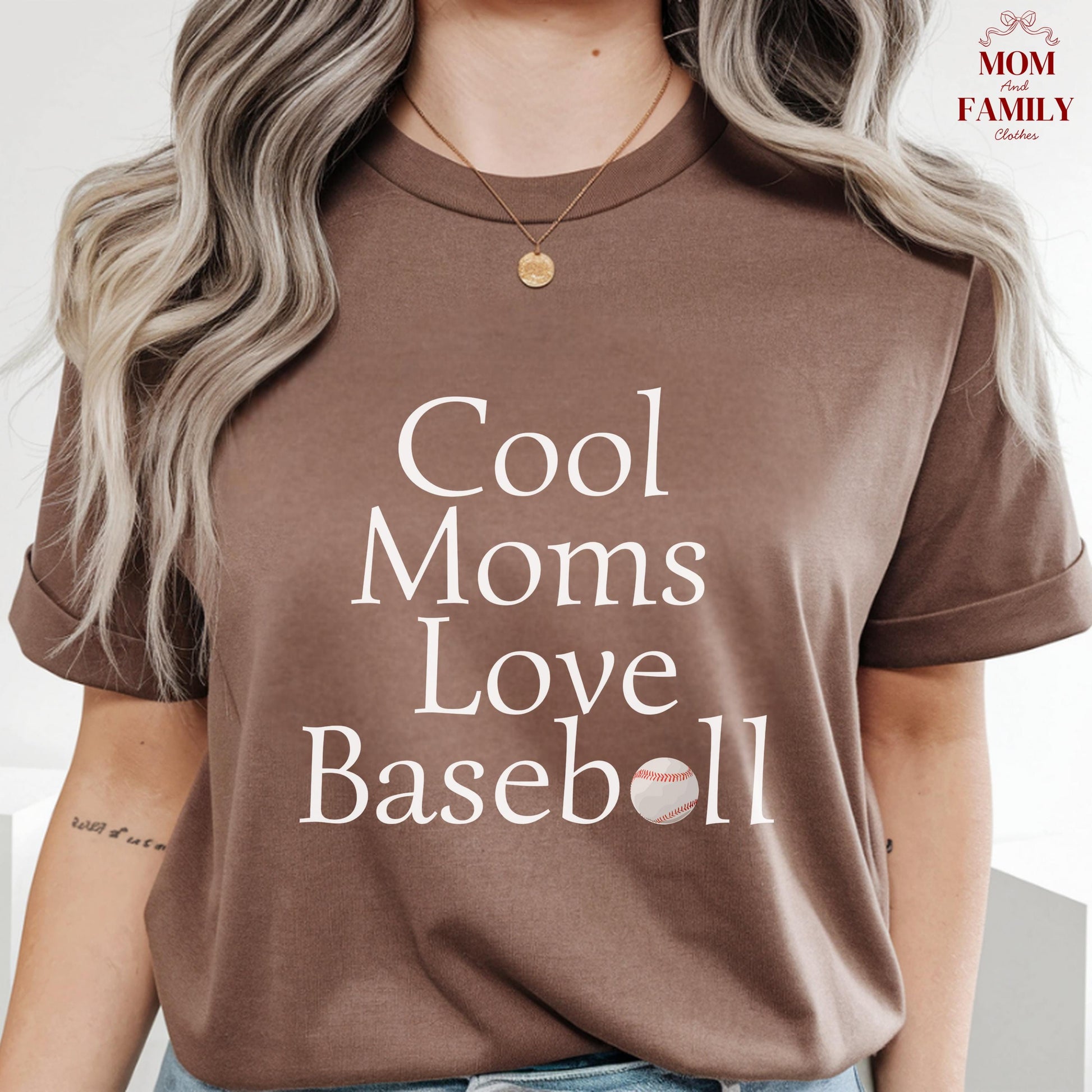 Comfort Colors® Cool Moms Love Baseball Shirt, Funny Baseball Mom Tee, Sports Mama Gift, Game Day Outfit, Mother's Day Baseball Shirt