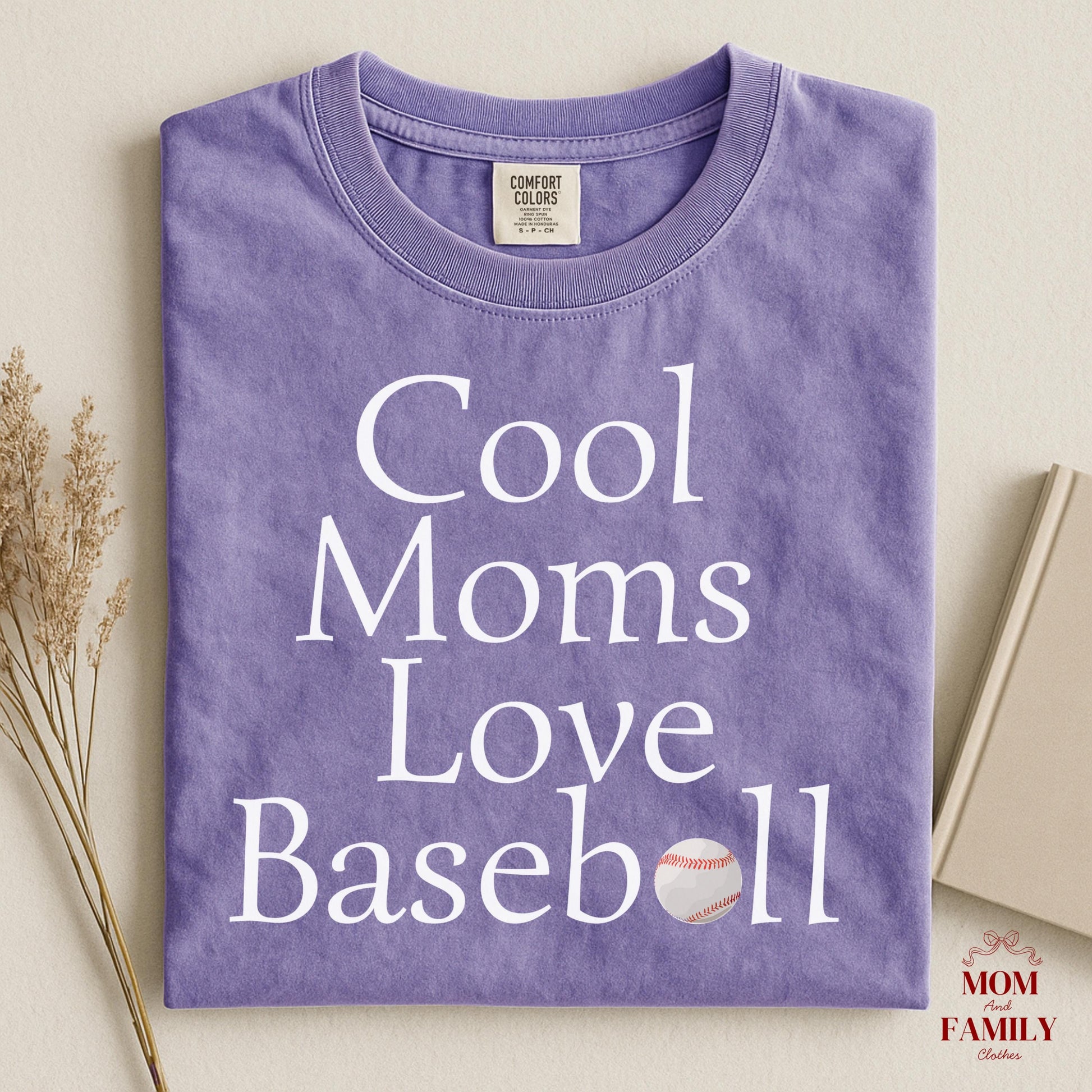 Comfort Colors® Cool Moms Love Baseball Shirt, Funny Baseball Mom Tee, Sports Mama Gift, Game Day Outfit, Mother's Day Baseball Shirt