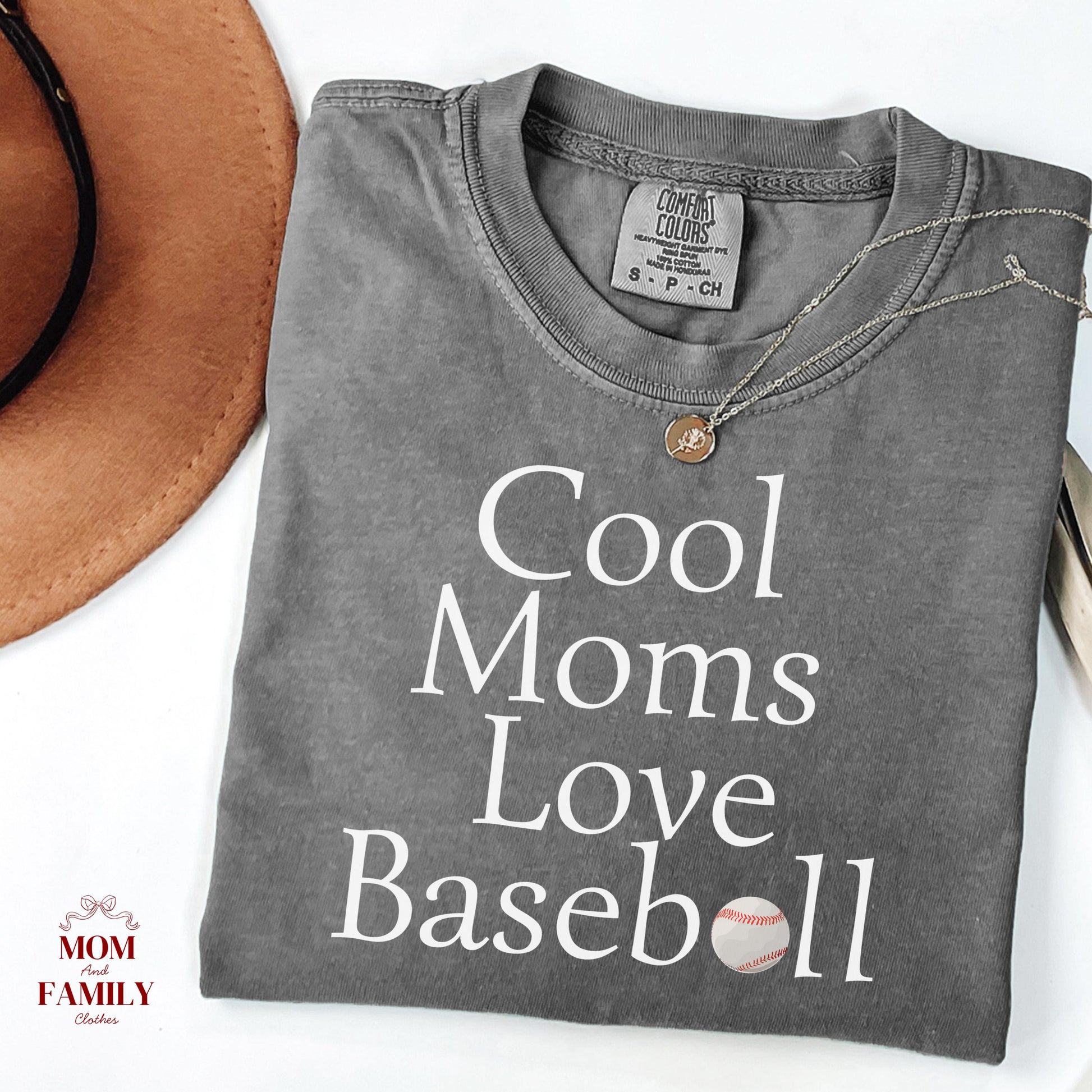 Comfort Colors® Cool Moms Love Baseball Shirt, Funny Baseball Mom Tee, Sports Mama Gift, Game Day Outfit, Mother's Day Baseball Shirt