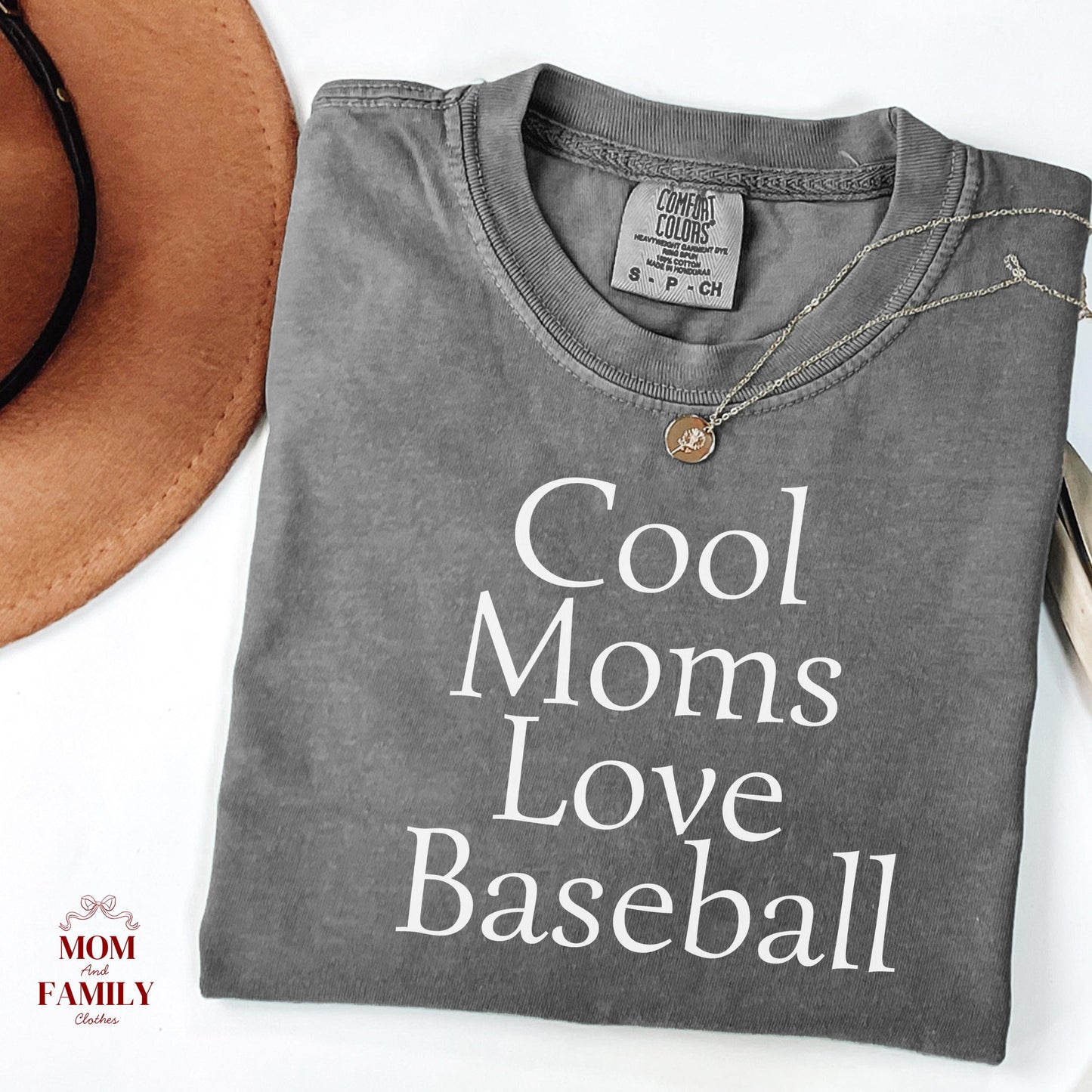 Comfort Colors® Cool Moms Love Baseball Shirt, Funny Baseball Mom Tee, Sports Mama Gift, Game Day Outfit, Mother's Day Baseball Shirt