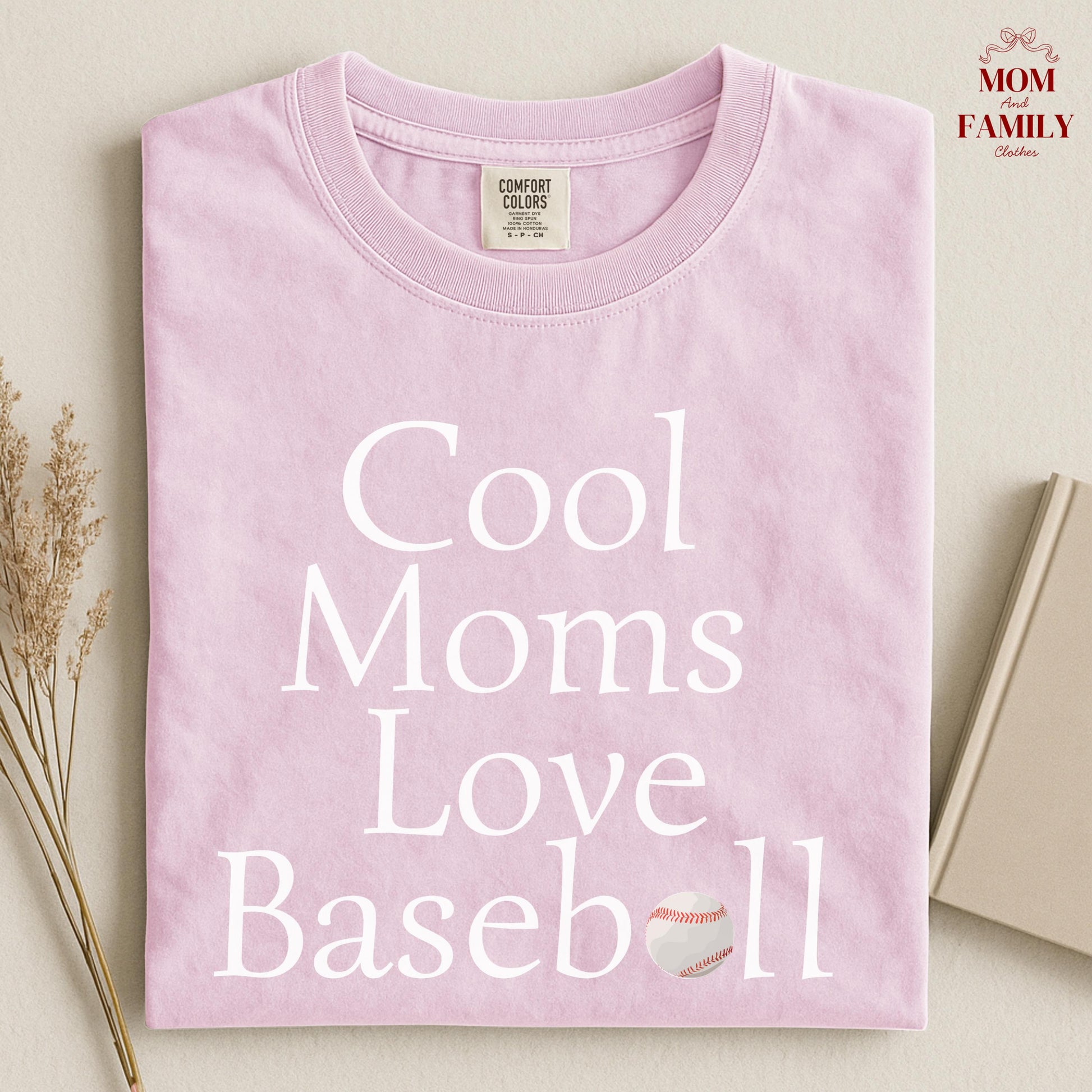 Comfort Colors® Cool Moms Love Baseball Shirt, Funny Baseball Mom Tee, Sports Mama Gift, Game Day Outfit, Mother's Day Baseball Shirt