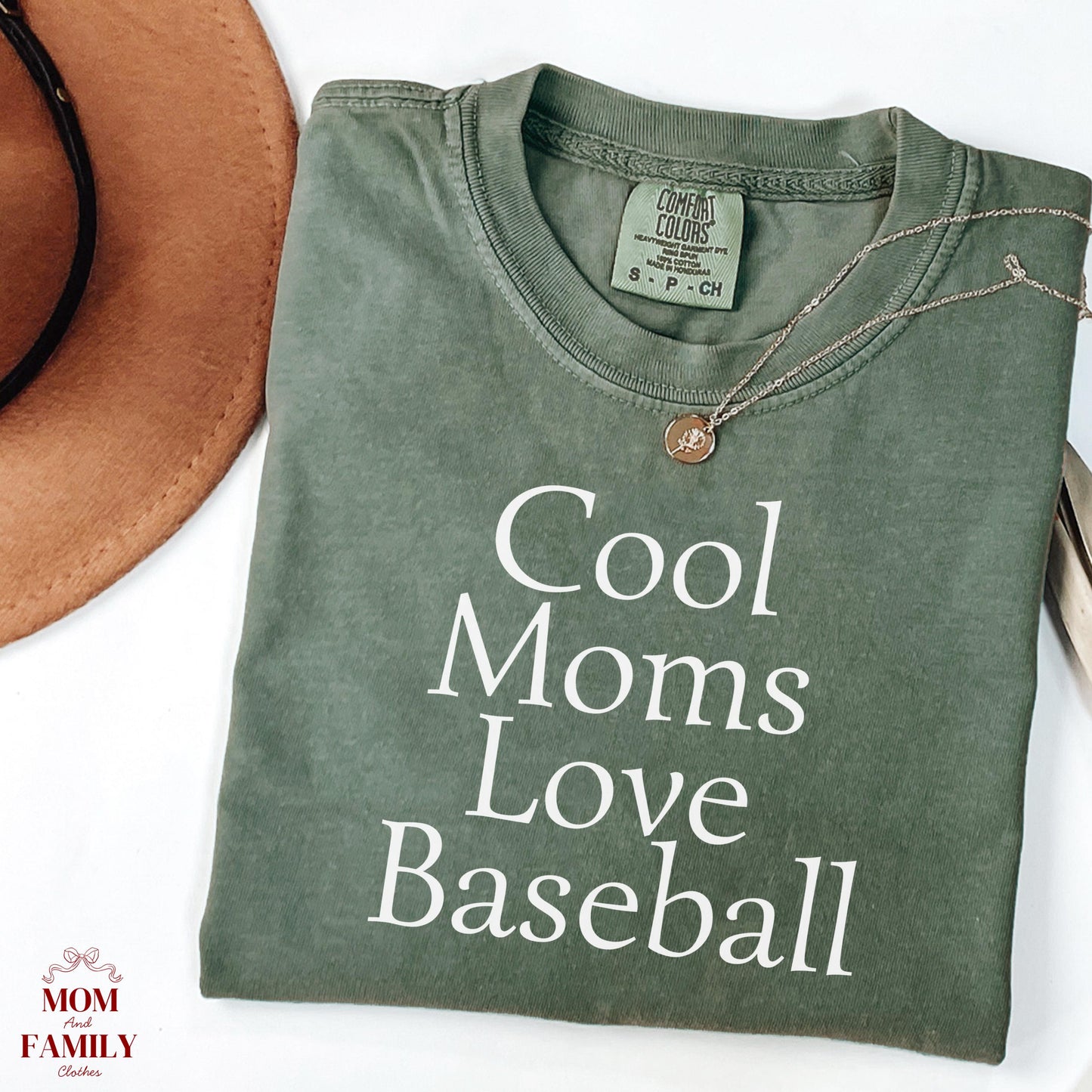 Comfort Colors® Cool Moms Love Baseball Shirt, Funny Baseball Mom Tee, Sports Mama Gift, Game Day Outfit, Mother's Day Baseball Shirt