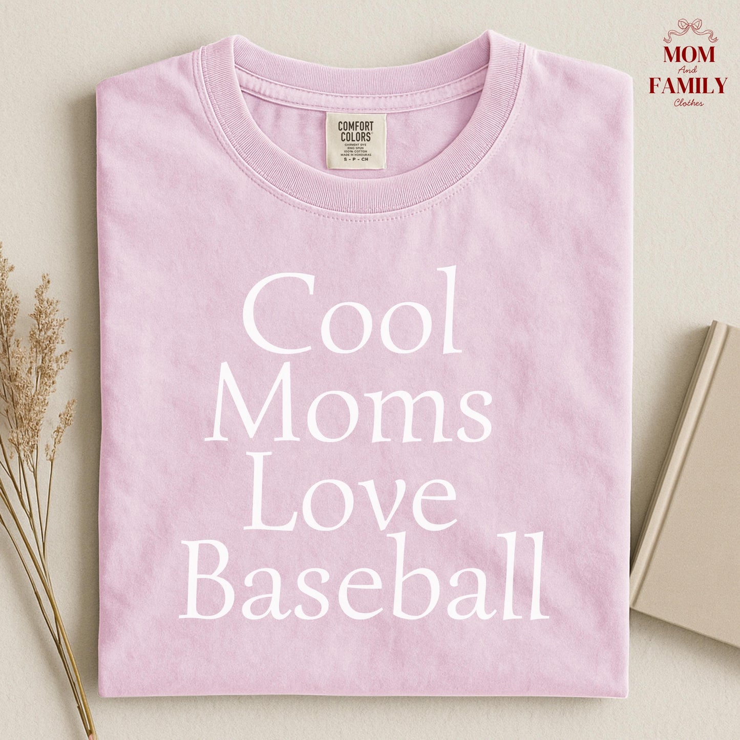 Comfort Colors® Cool Moms Love Baseball Shirt, Funny Baseball Mom Tee, Sports Mama Gift, Game Day Outfit, Mother's Day Baseball Shirt