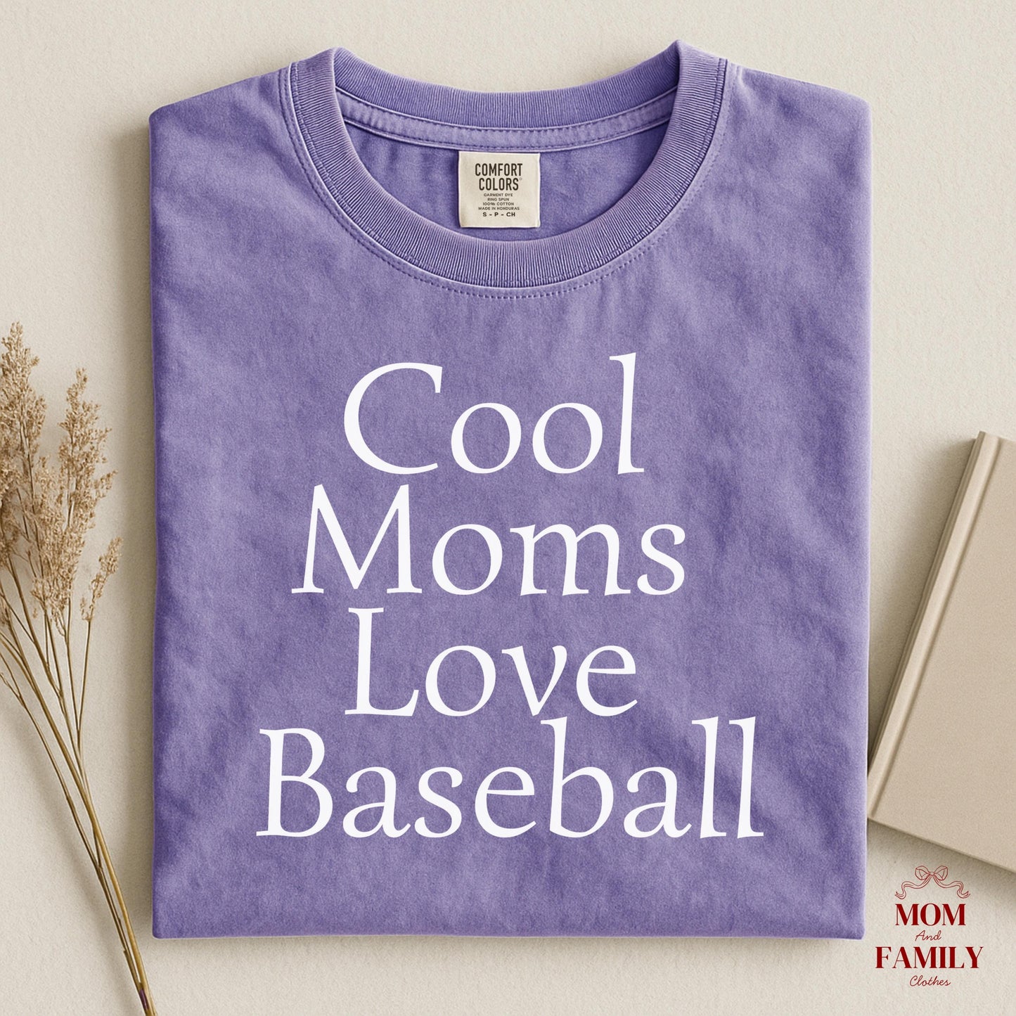 Comfort Colors® Cool Moms Love Baseball Shirt, Funny Baseball Mom Tee, Sports Mama Gift, Game Day Outfit, Mother's Day Baseball Shirt