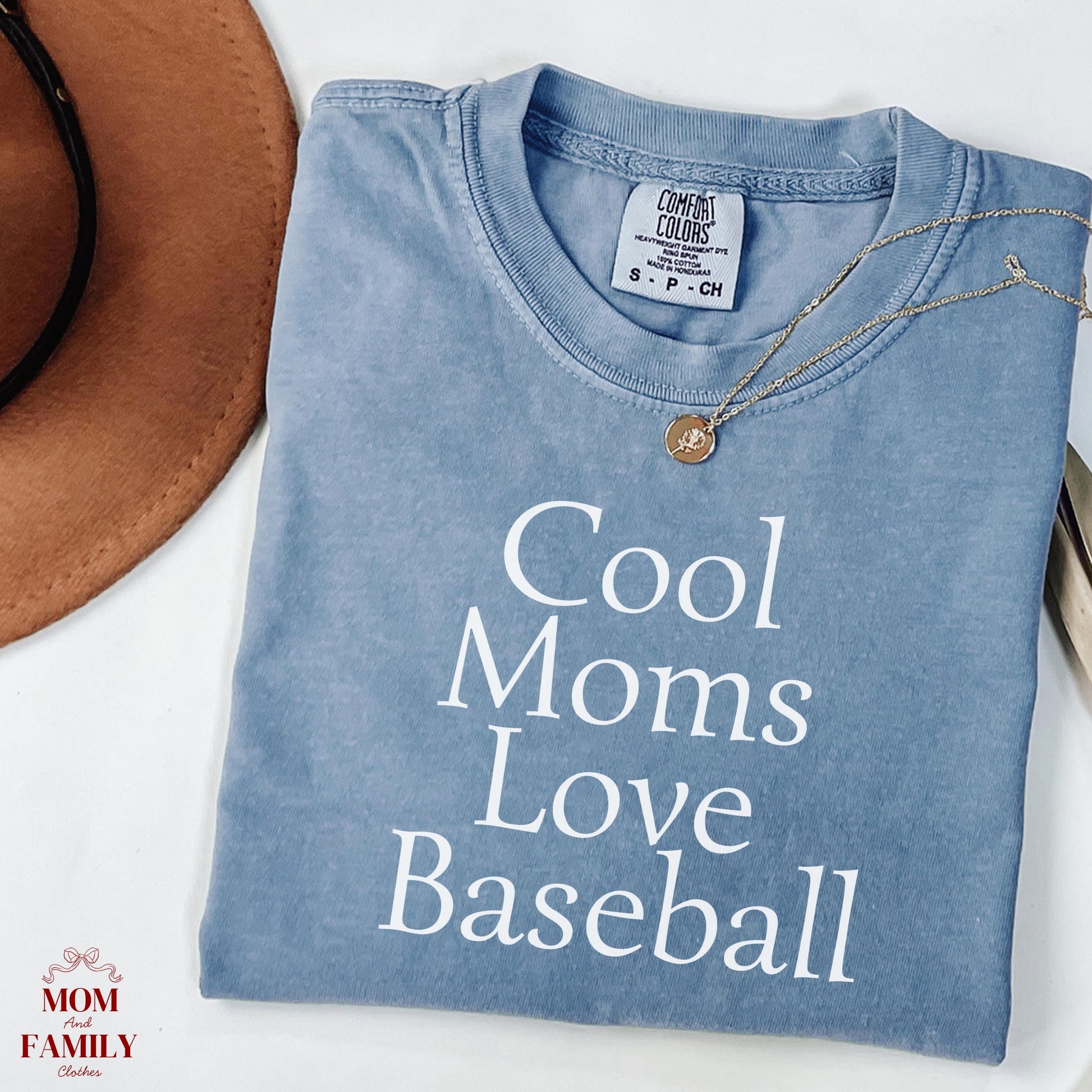 Comfort Colors® Cool Moms Love Baseball Shirt, Funny Baseball Mom Tee, Sports Mama Gift, Game Day Outfit, Mother's Day Baseball Shirt