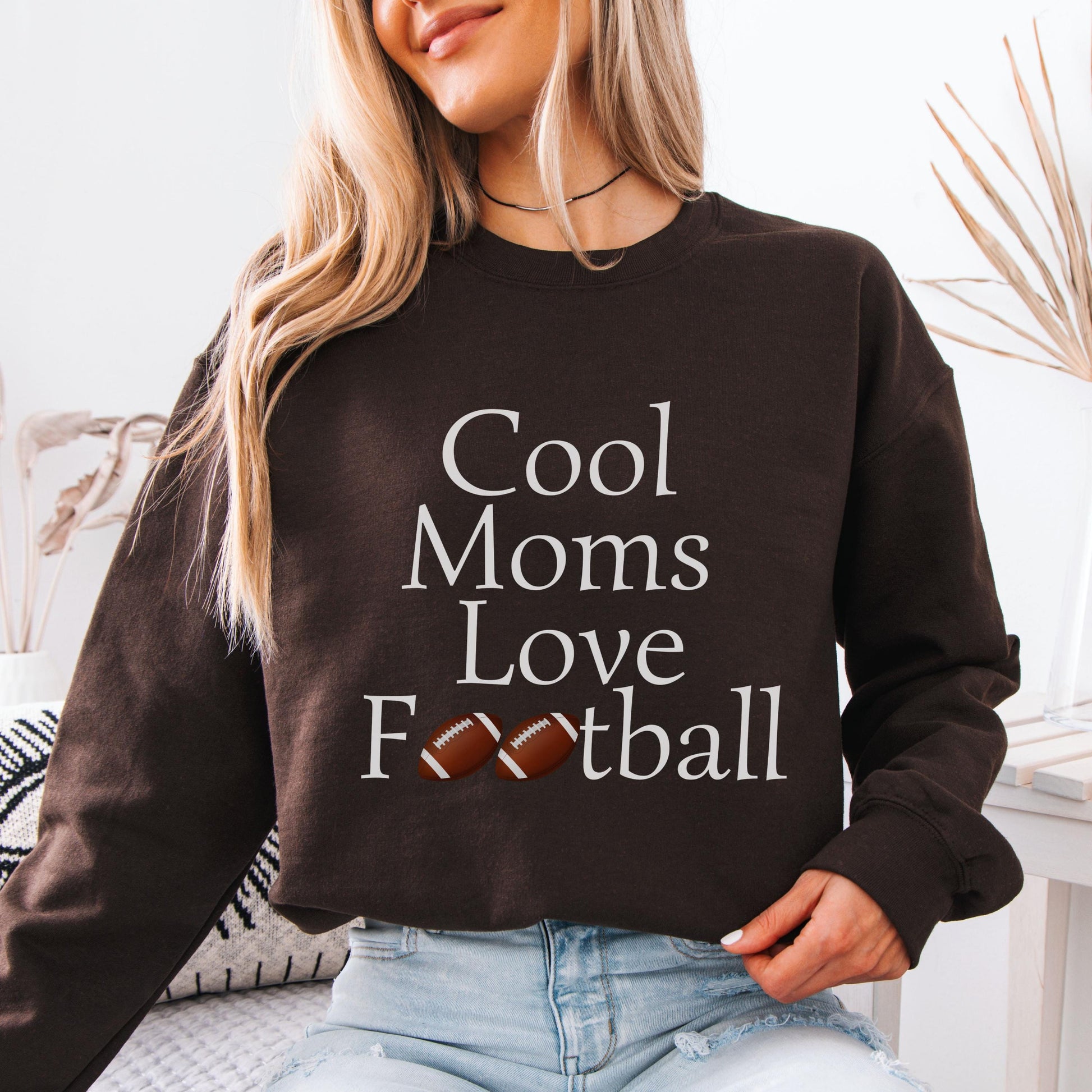 Comfort Colors® Cool Moms Love Football Shirt, Funny Game Day Mom Tee, Sports Mama Gift Idea, Fall Football Season Shirt, Tailgate Outfit