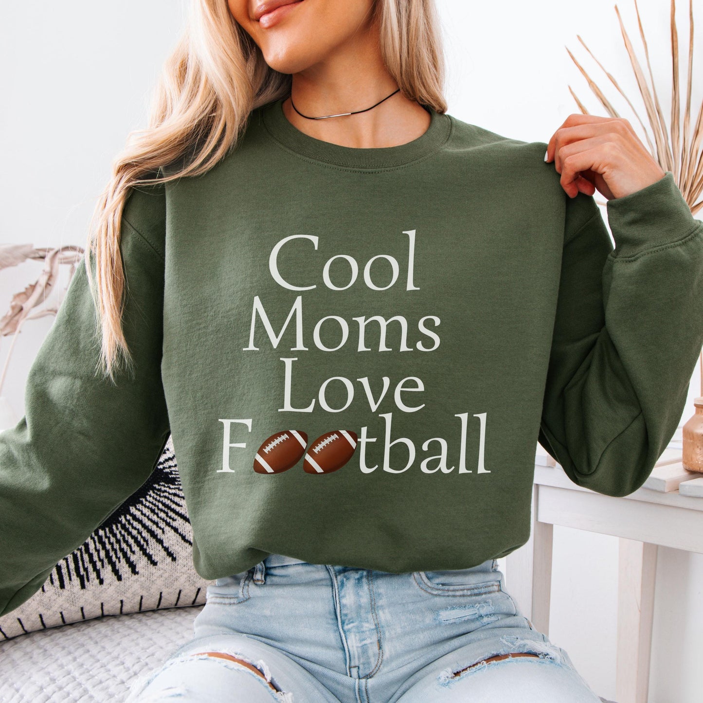 Comfort Colors® Cool Moms Love Football Shirt, Funny Game Day Mom Tee, Sports Mama Gift Idea, Fall Football Season Shirt, Tailgate Outfit