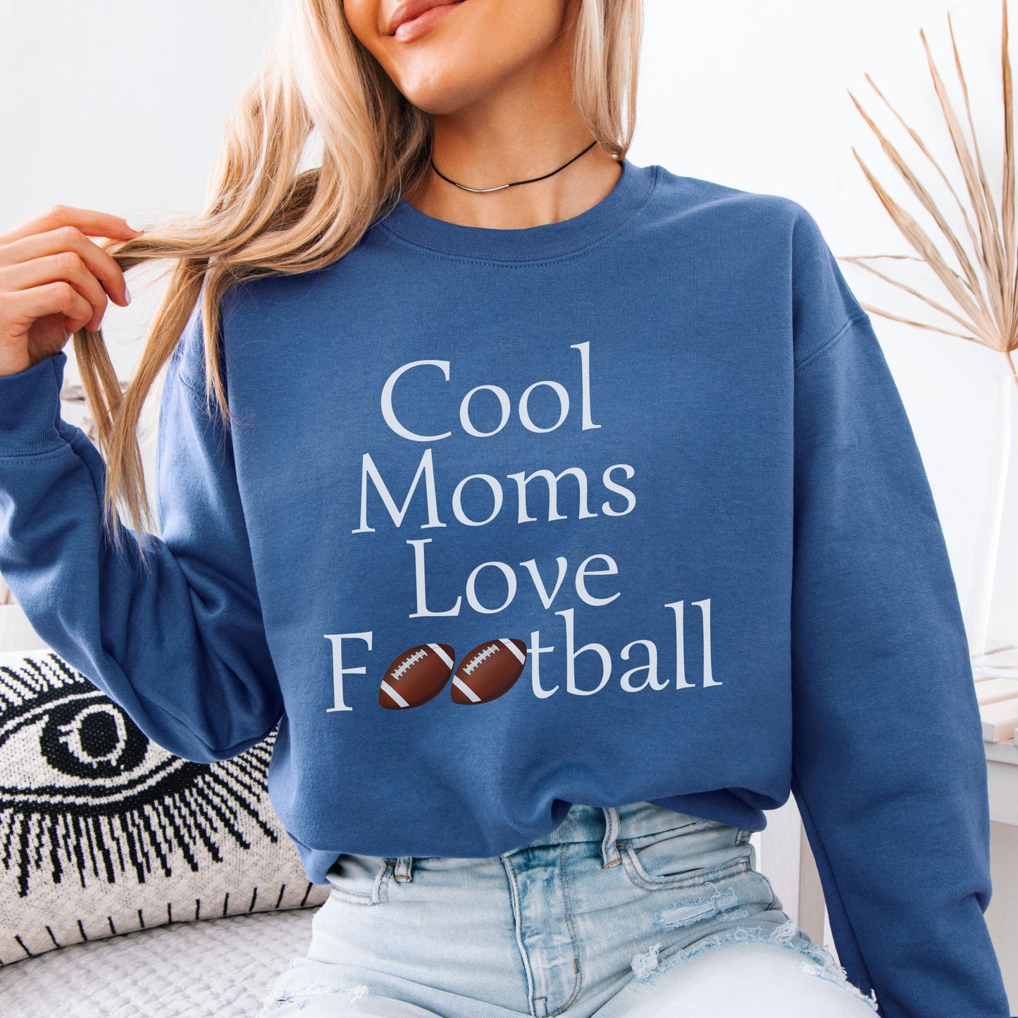 Comfort Colors® Cool Moms Love Football Shirt, Funny Game Day Mom Tee, Sports Mama Gift Idea, Fall Football Season Shirt, Tailgate Outfit