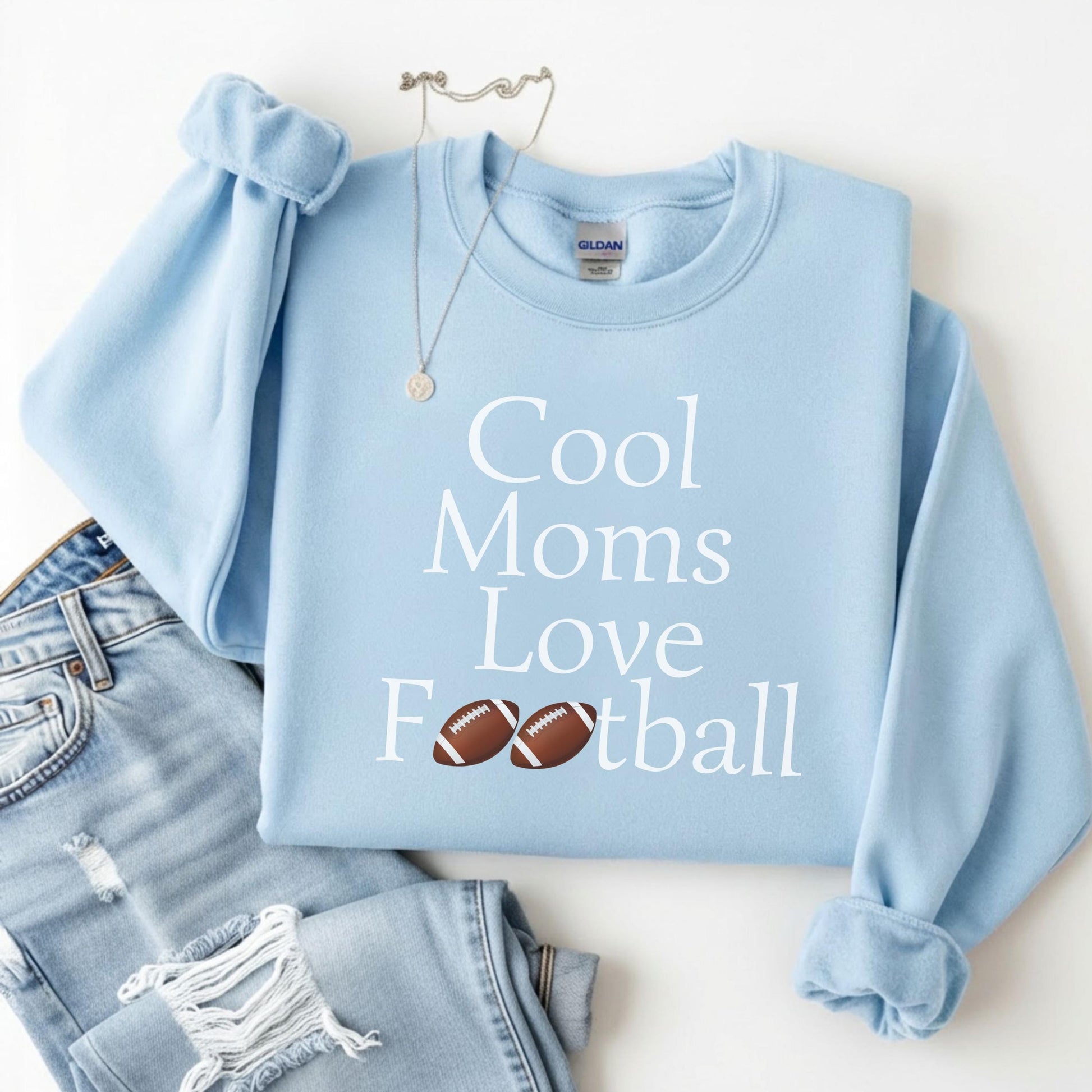 Comfort Colors® Cool Moms Love Football Shirt, Funny Game Day Mom Tee, Sports Mama Gift Idea, Fall Football Season Shirt, Tailgate Outfit