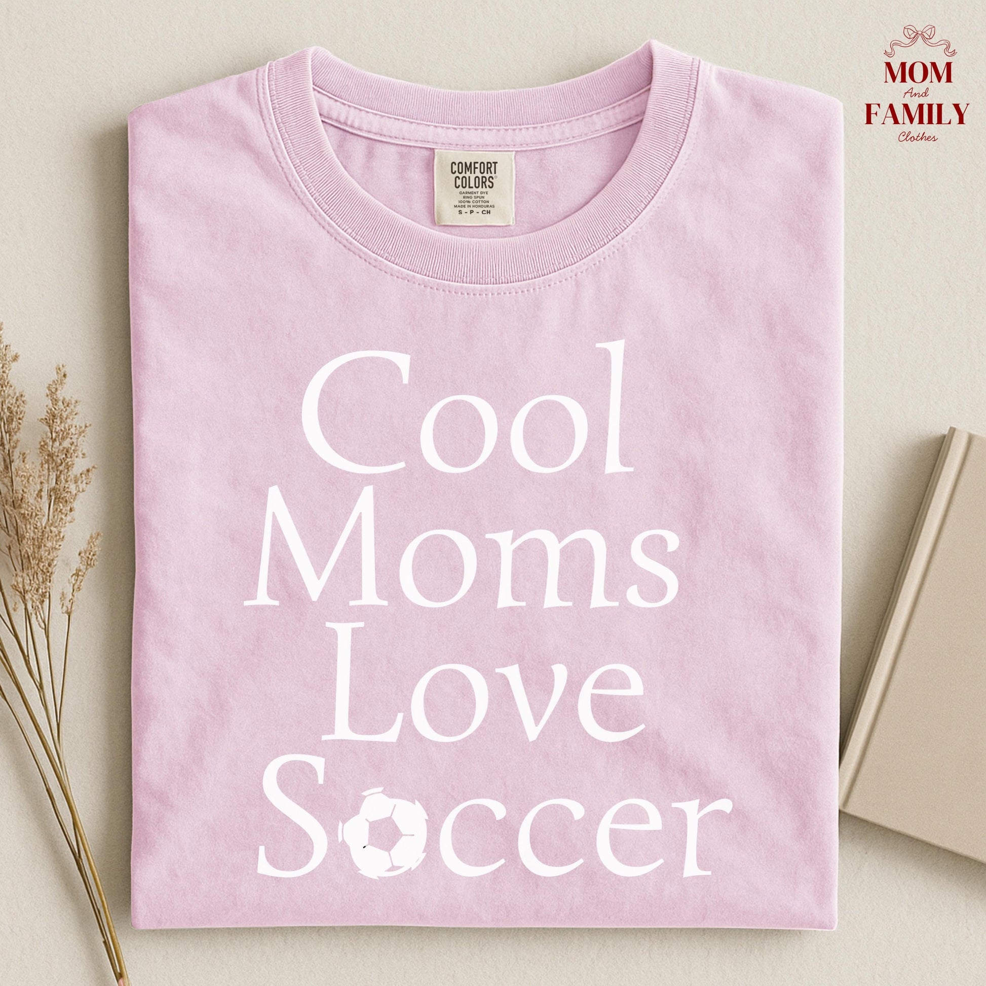 Comfort Colors® Cool Moms Love Soccer Shirt, Funny Soccer Mom Tee, Game Day Outfit For Her, Sports Mom Gift, Mother's Day Athletic Shirt