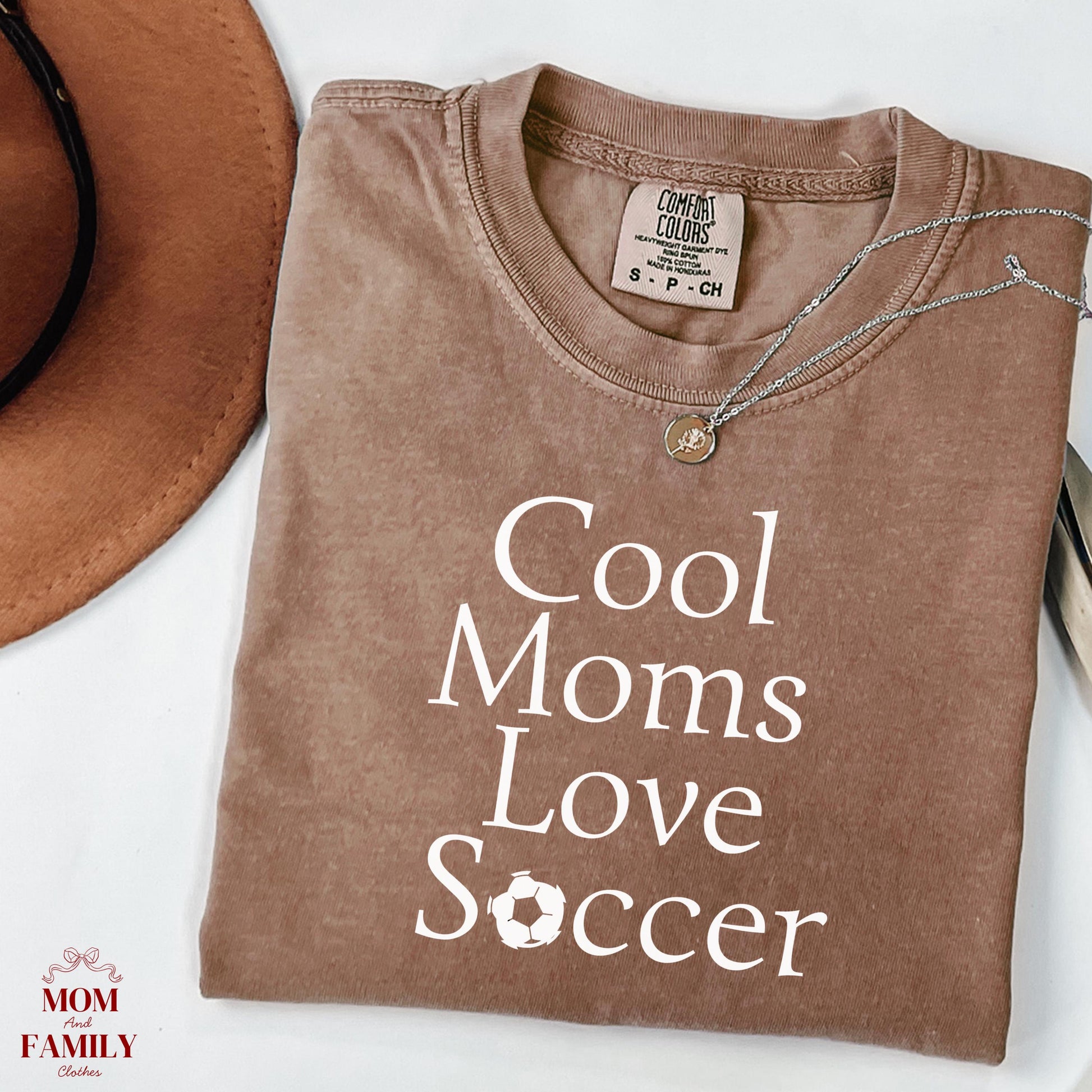 Comfort Colors® Cool Moms Love Soccer Shirt, Funny Soccer Mom Tee, Game Day Outfit For Her, Sports Mom Gift, Mother's Day Athletic Shirt