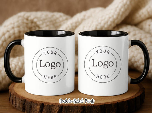 Custom Logo Mug for Business | Personalized Company Logo Coffee Cup | Bulk Branded Mugs | Corporate Gift or Employee Thank You Cup