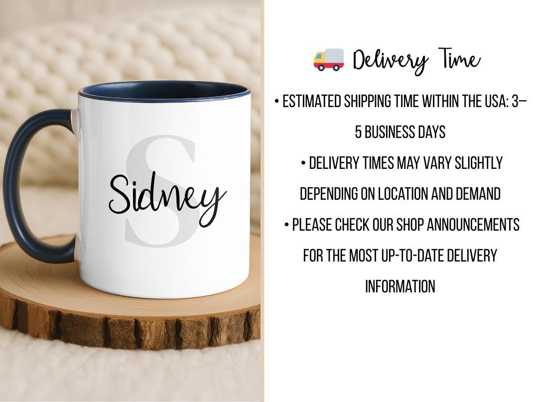 Custom Name & Initial Mug| Personalized Coffee Cup with Name| Monogram Name Mug Gift| Birthday, Christmas, Mother's Day,Bridesmaid Gift Idea