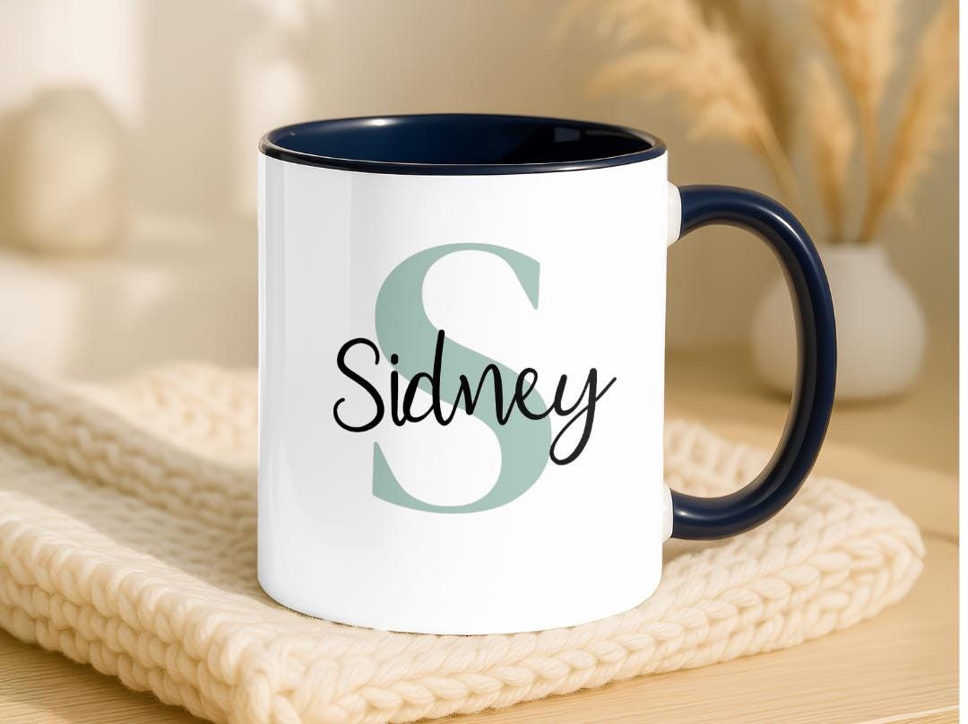 Custom Name & Initial Mug| Personalized Coffee Cup with Name| Monogram Name Mug Gift| Birthday, Christmas, Mother's Day,Bridesmaid Gift Idea