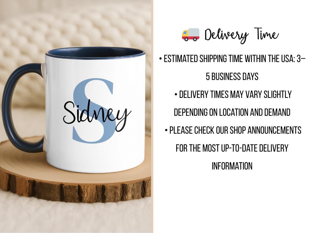 Custom Name & Initial Mug| Personalized Coffee Cup with Name| Monogram Name Mug Gift| Birthday, Christmas, Mother's Day,Bridesmaid Gift Idea
