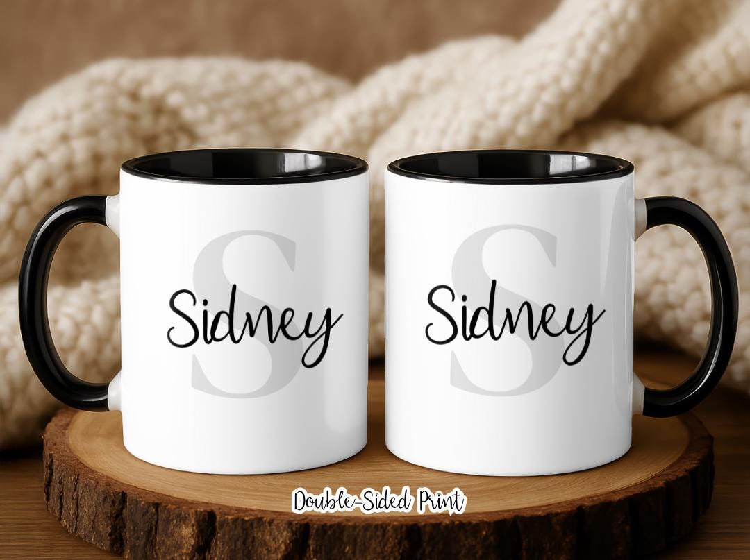 Custom Name & Initial Mug| Personalized Coffee Cup with Name| Monogram Name Mug Gift| Birthday, Christmas, Mother's Day,Bridesmaid Gift Idea