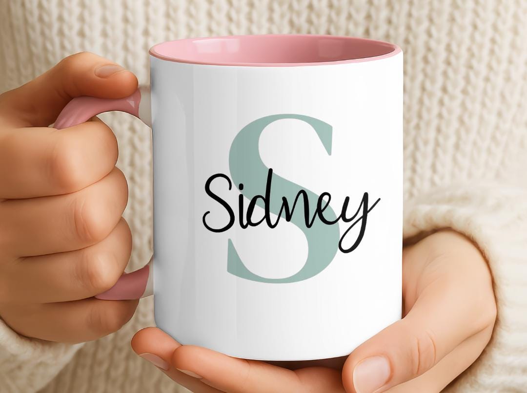 Custom Name & Initial Mug| Personalized Coffee Cup with Name| Monogram Name Mug Gift| Birthday, Christmas, Mother's Day,Bridesmaid Gift Idea