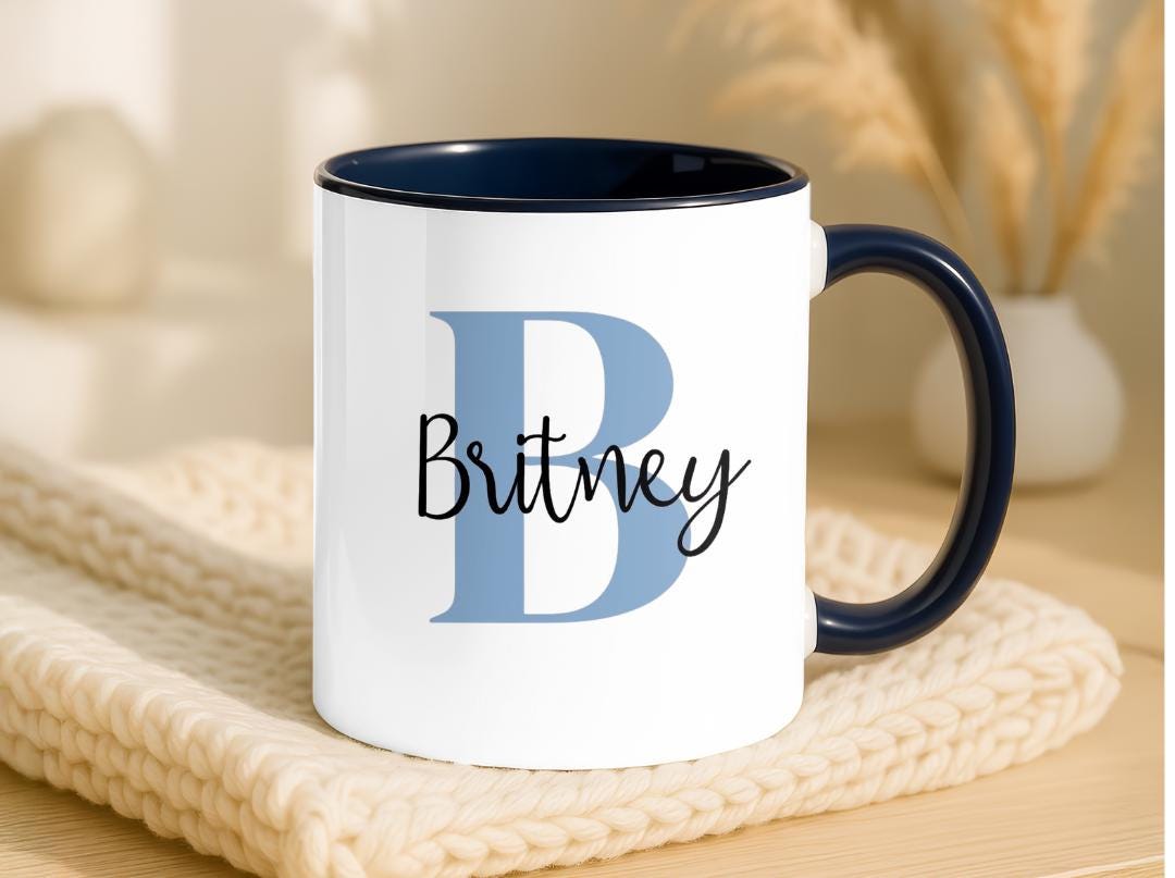 Custom Name & Initial Mug| Personalized Coffee Cup with Name| Monogram Name Mug Gift| Birthday, Christmas, Mother's Day,Bridesmaid Gift Idea