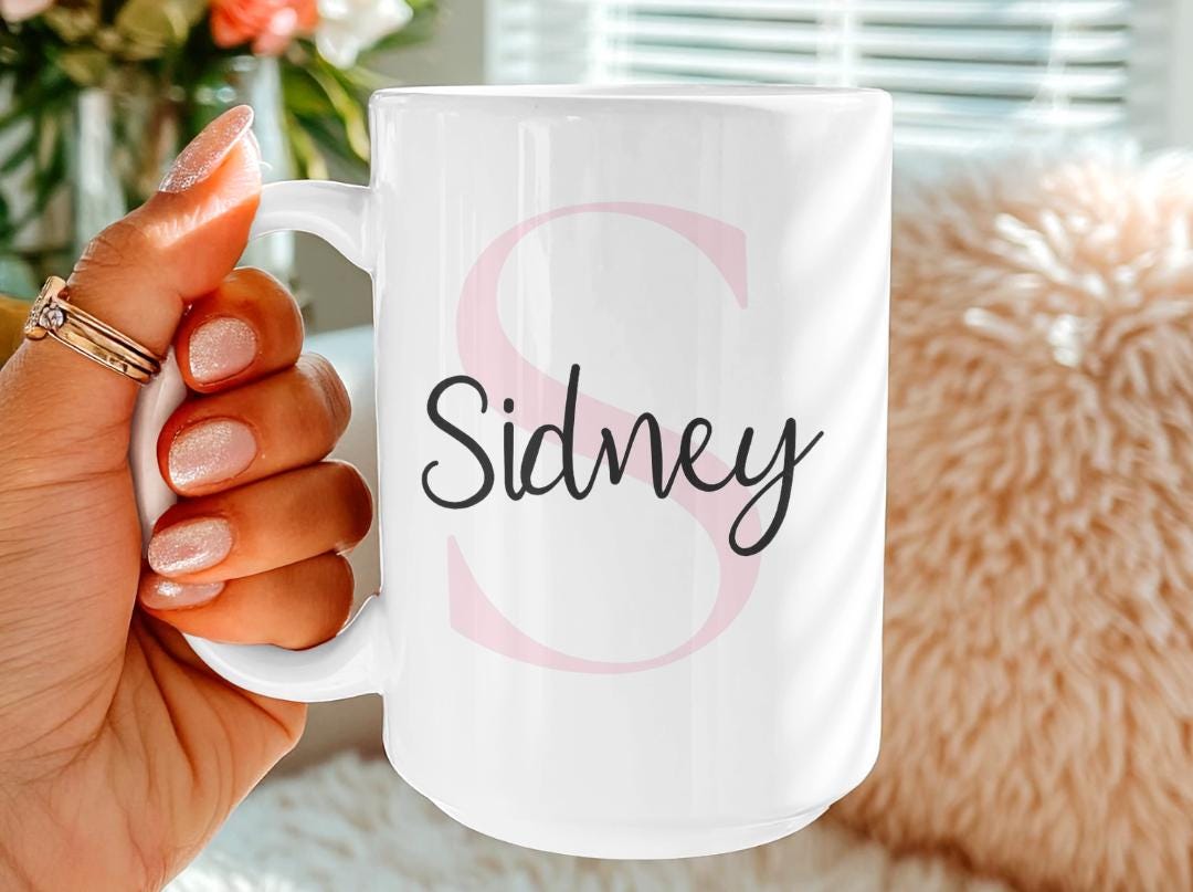 Custom Name & Initial Mug| Personalized Coffee Cup with Name| Monogram Name Mug Gift| Birthday, Christmas, Mother's Day,Bridesmaid Gift Idea