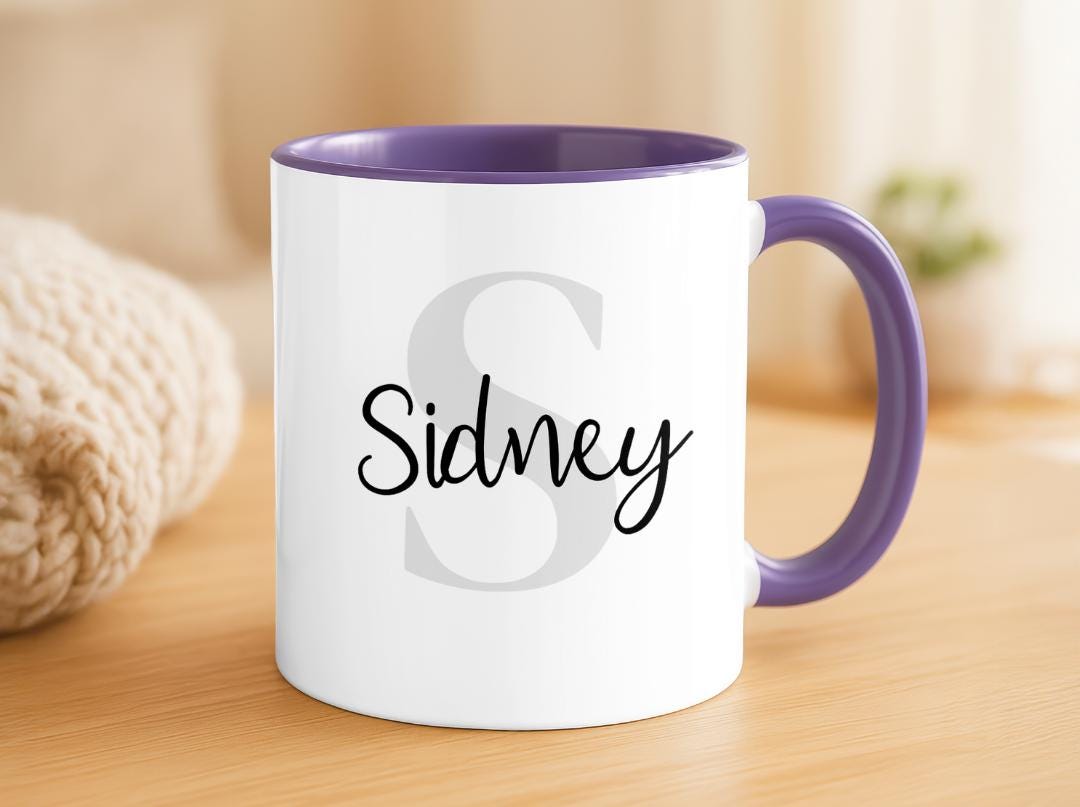 Custom Name & Initial Mug| Personalized Coffee Cup with Name| Monogram Name Mug Gift| Birthday, Christmas, Mother's Day,Bridesmaid Gift Idea