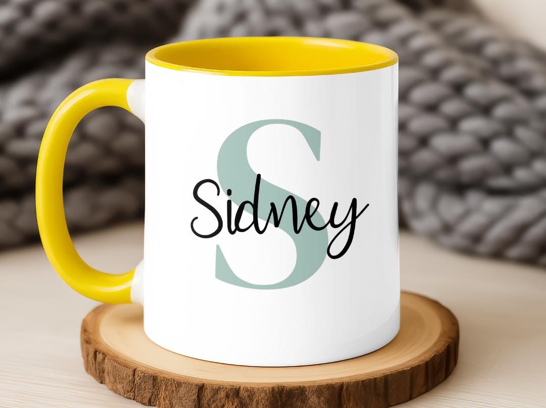 Custom Name & Initial Mug| Personalized Coffee Cup with Name| Monogram Name Mug Gift| Birthday, Christmas, Mother's Day,Bridesmaid Gift Idea